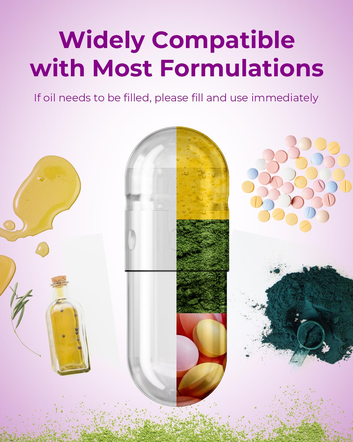 MéipaLien Empty Gelatin Capsules Size 00, 200 Capsules