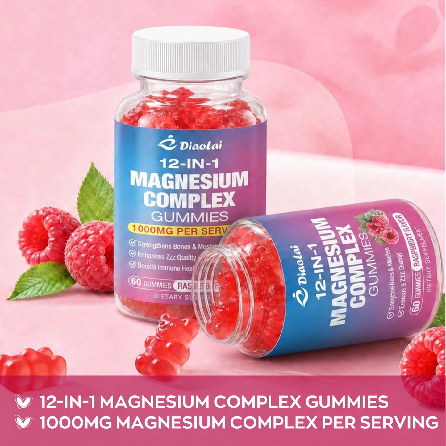 DIAOLAI Magnesium Complex Gummies 120 Count