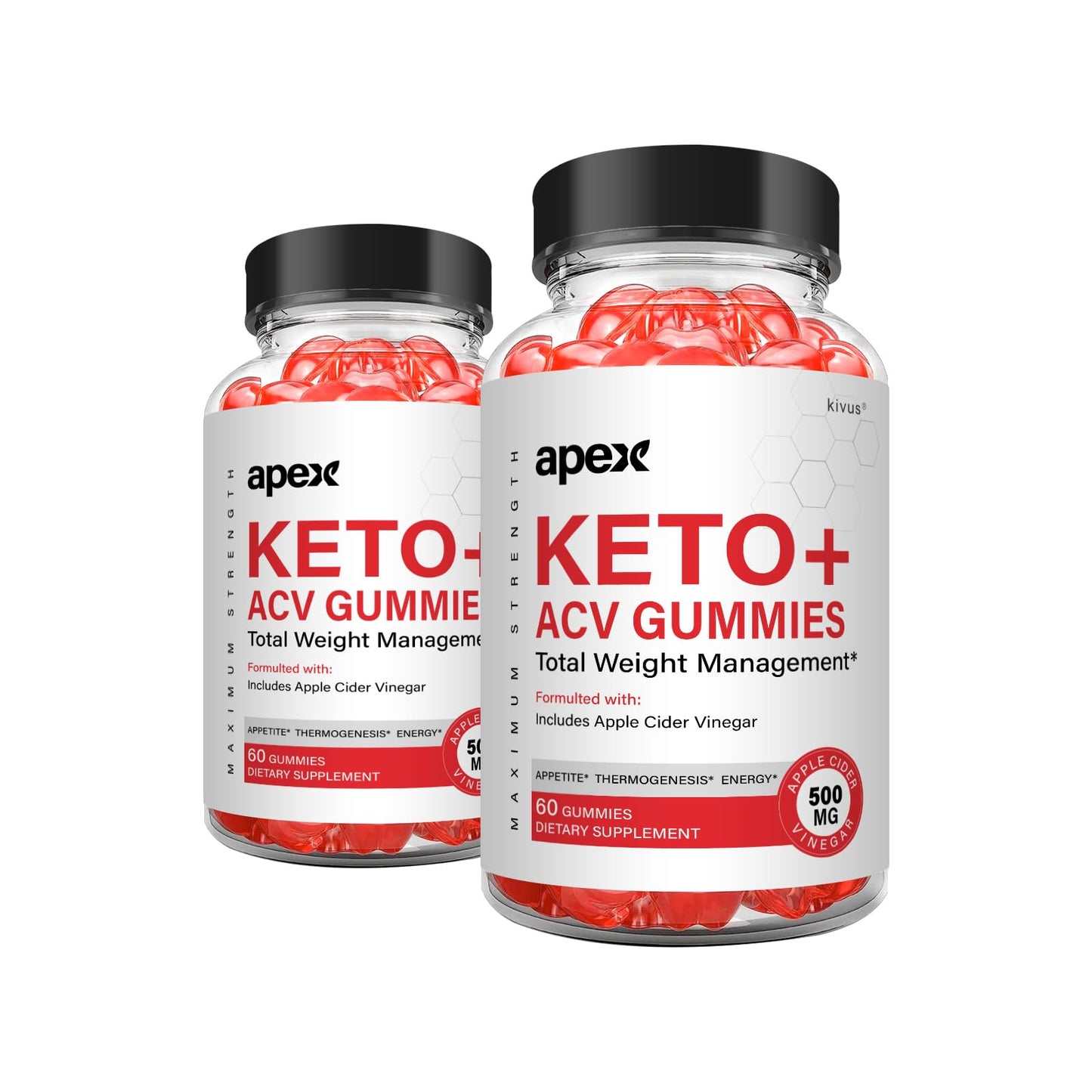Kivus Apex Keto+ACV Gummies, 120 Count