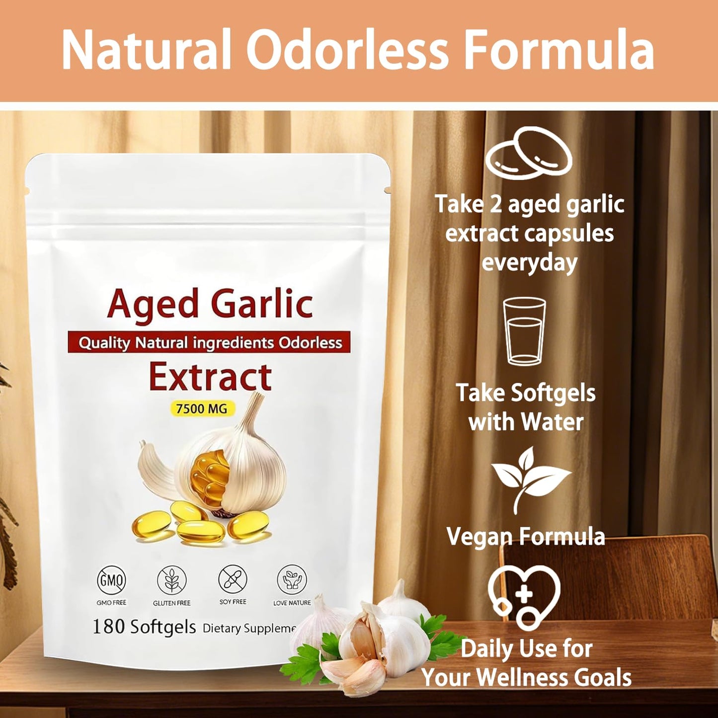 Louma NuvaPure Aged Garlic Softgels 180 Count