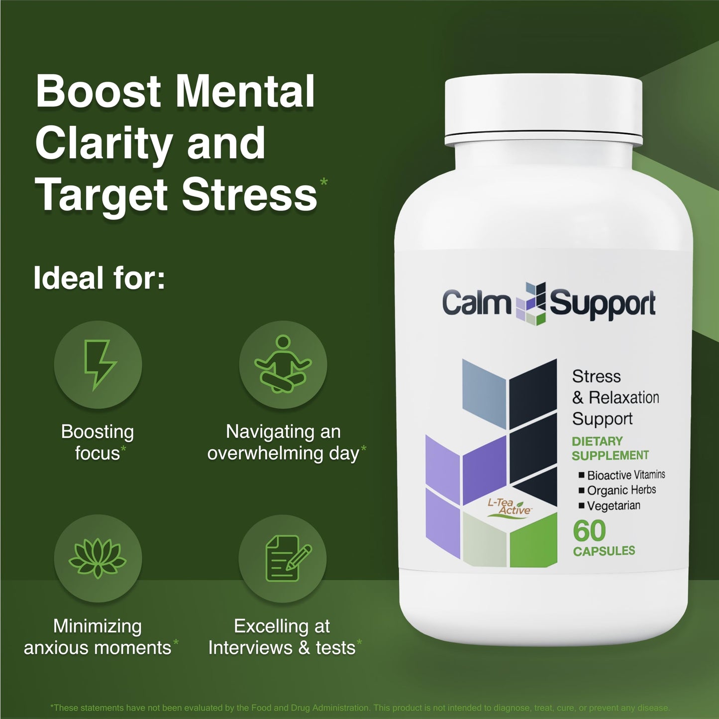 Vitamin Support CalmSupport Stress & Relaxation Support Capsules 60