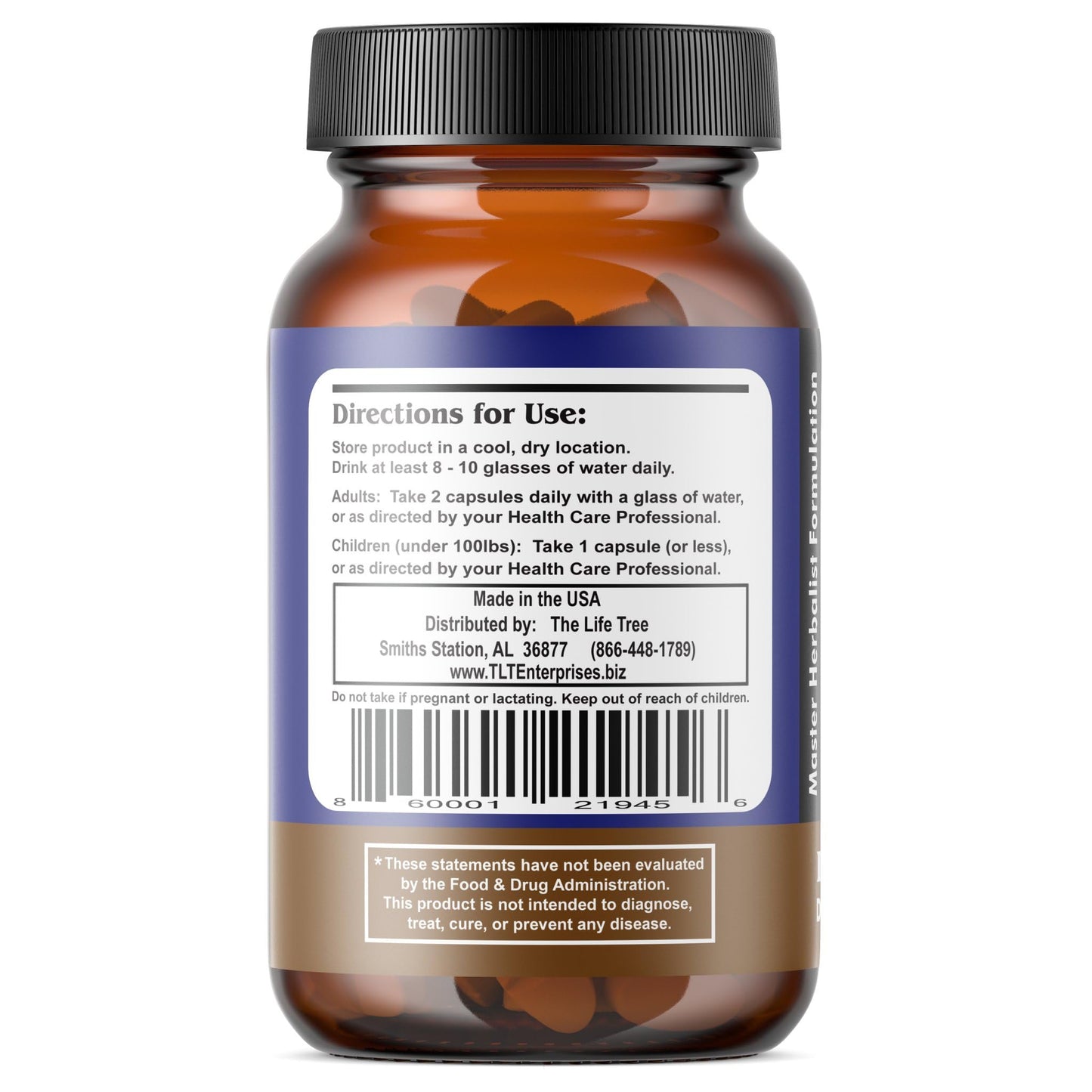 The Life Tree Purify Certified Organic Advanced Intestinal Support and Microbial Cleanse for Humans and Pets - Contains No Wormwood, 60 Veg Capsules