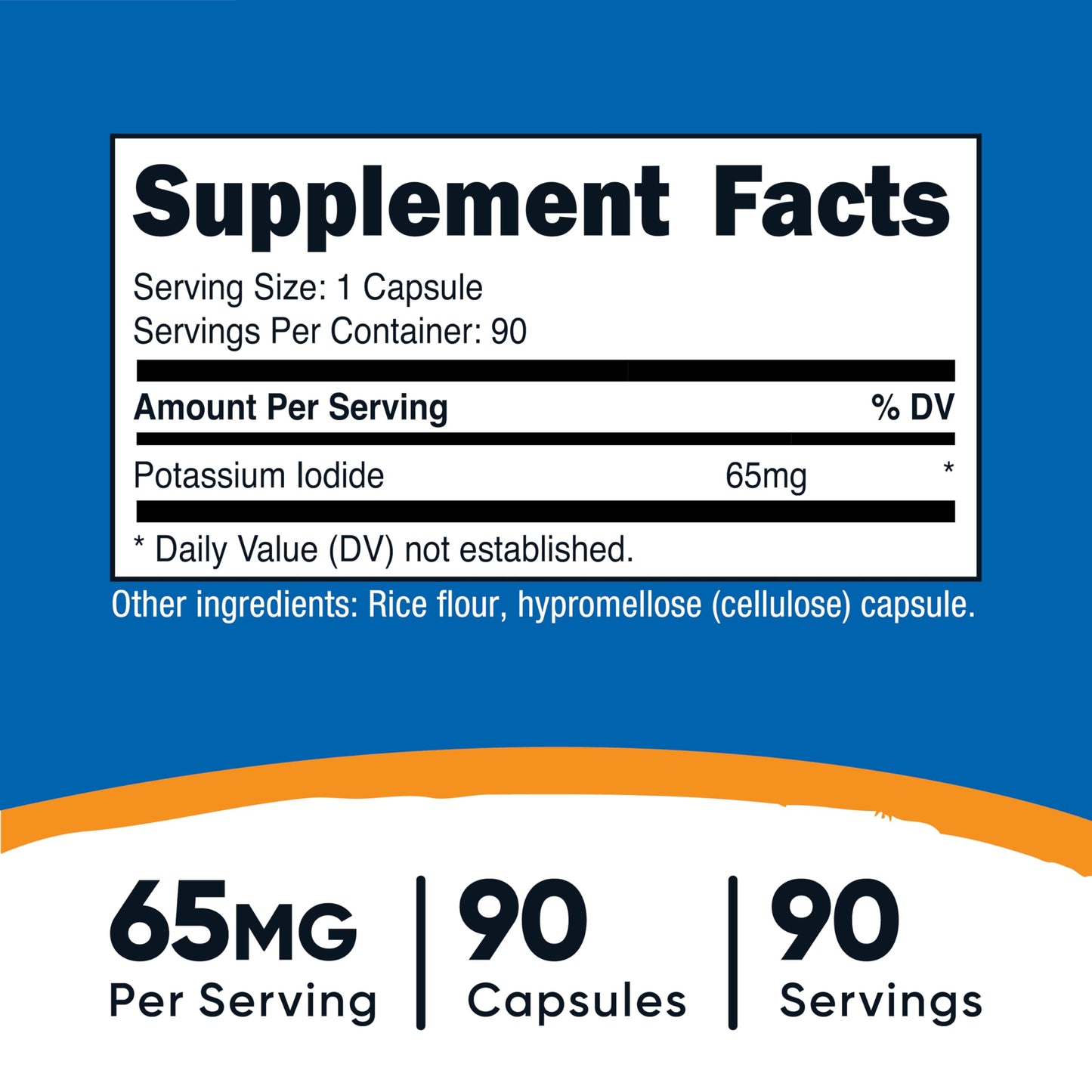 Nutricost Potassium Iodide Capsule, 90 Count