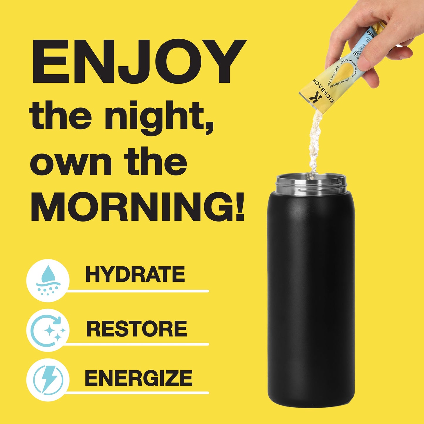 Kickback Morning Boost Lemonade Powder 10 Pack