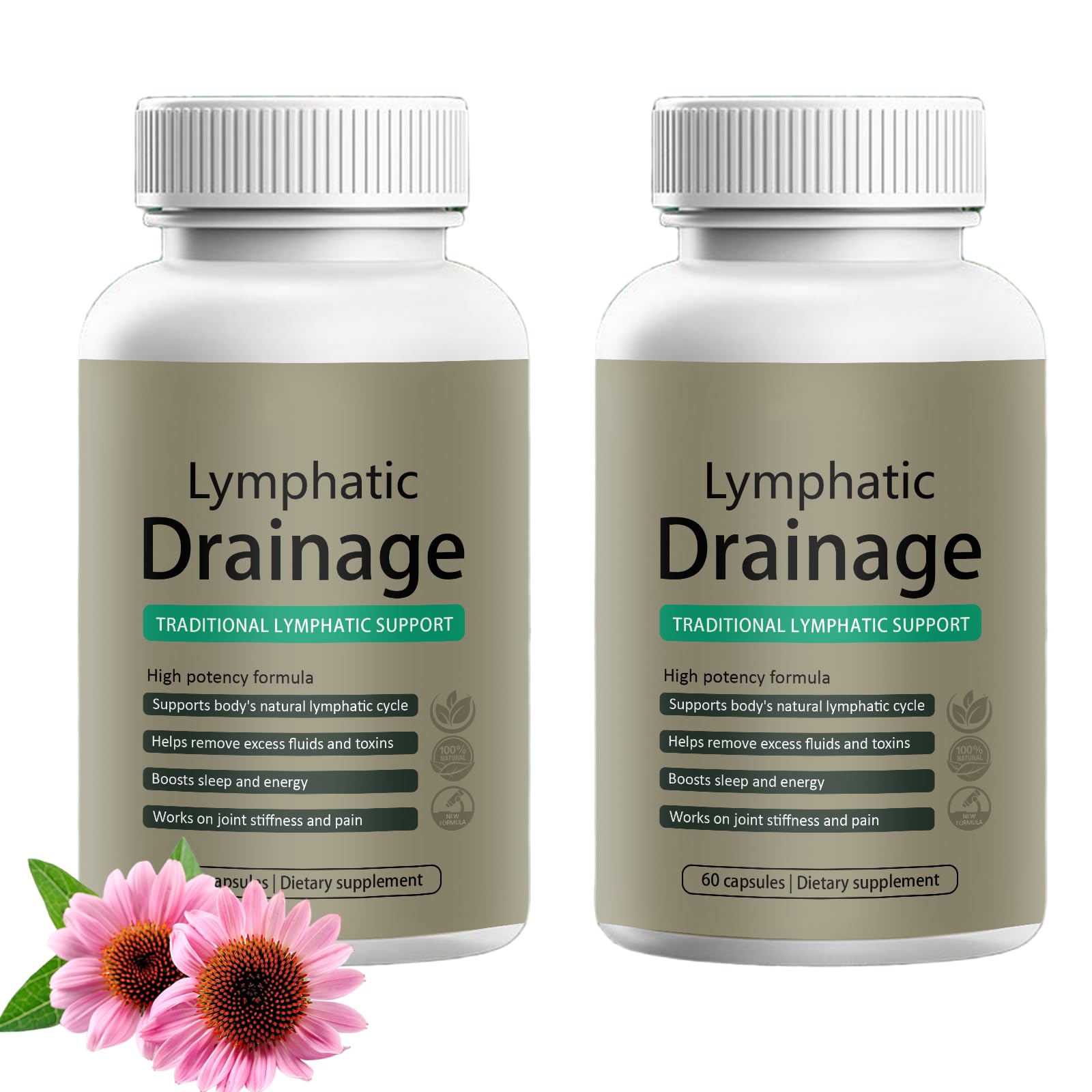 FITGUM Sculptique Lymphatic Drainage Capsules with Dandelion & Cleavers, 60 Capsules