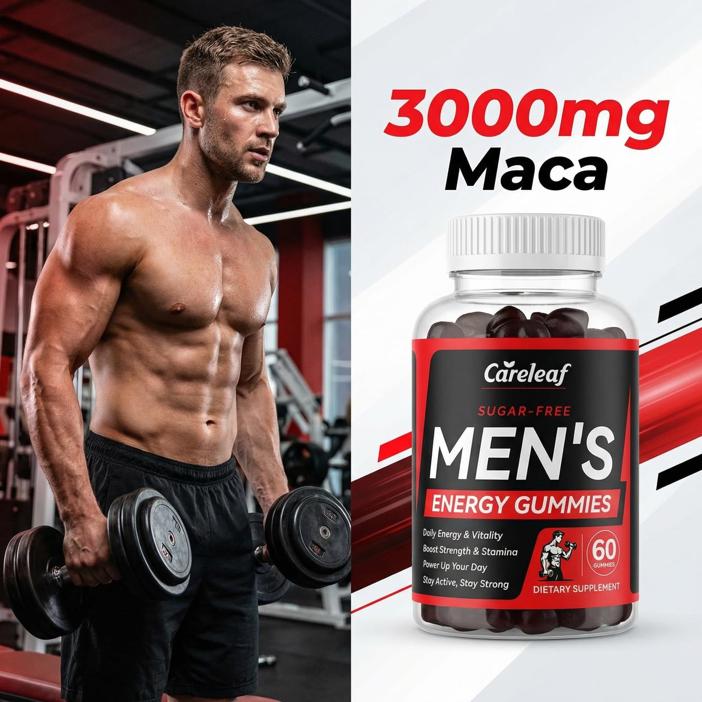 careleaf Men's Energy Gummies 60 Gummies