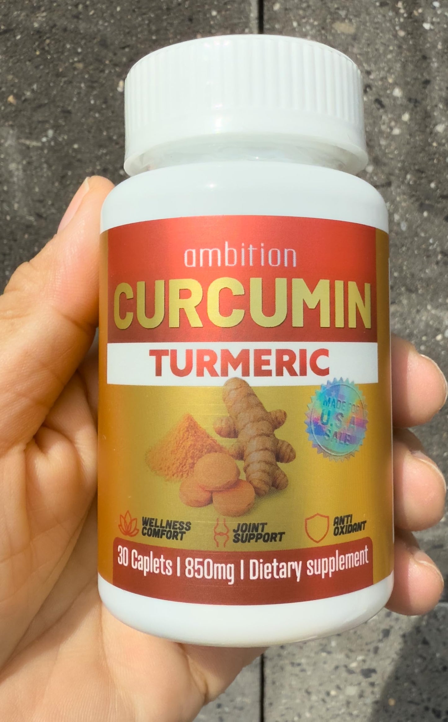 Ambition Exclusive Wear Curcumin Turmeric Curcuma Supplement Capsule, 30 Count