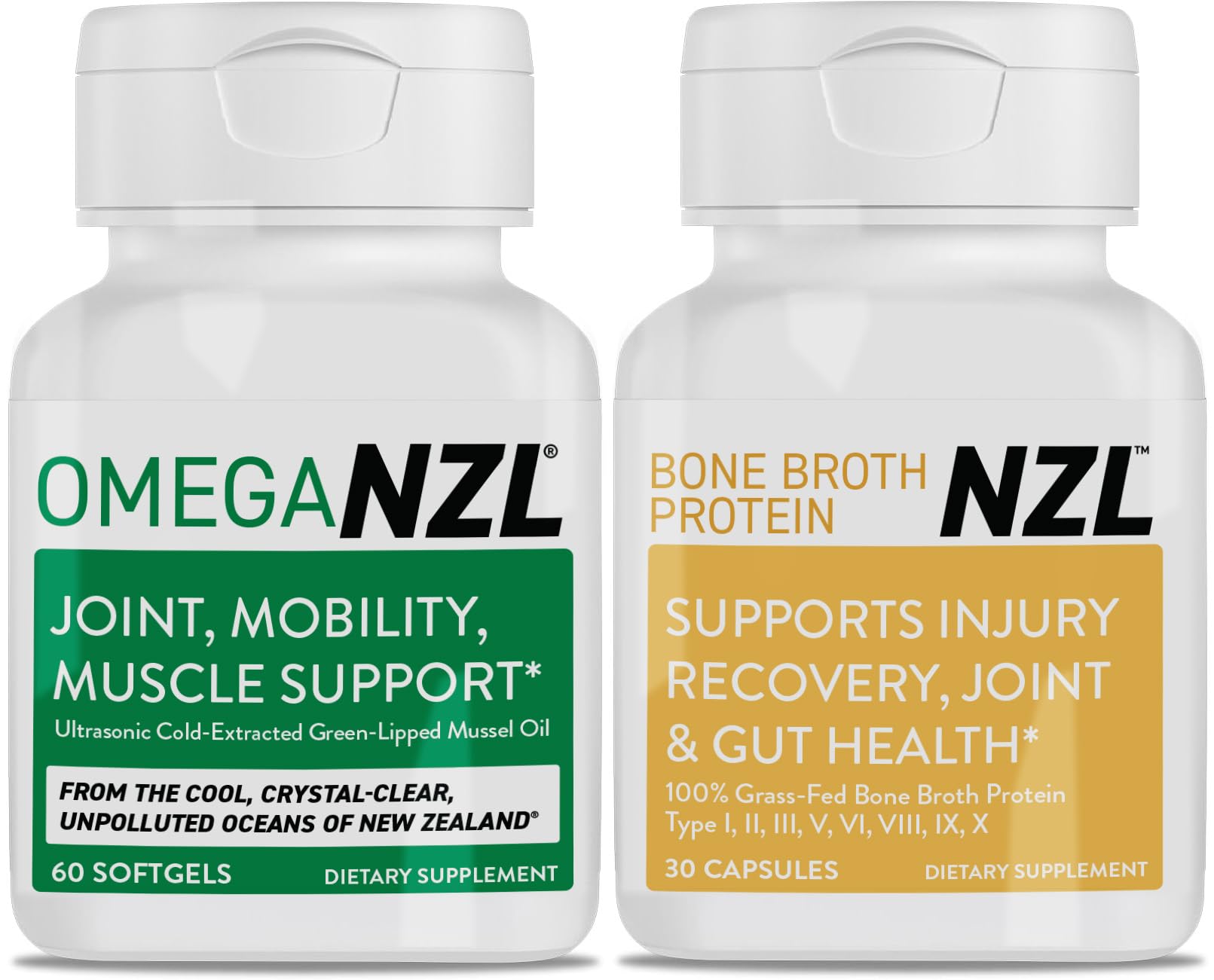 OMEGANZL Omega-3 Natural Joint Relief Supplement Natural Muscle Support, Green-Lipped Mussel Oil Joint Support, No Fishy Aftertaste Softgels 90 Count