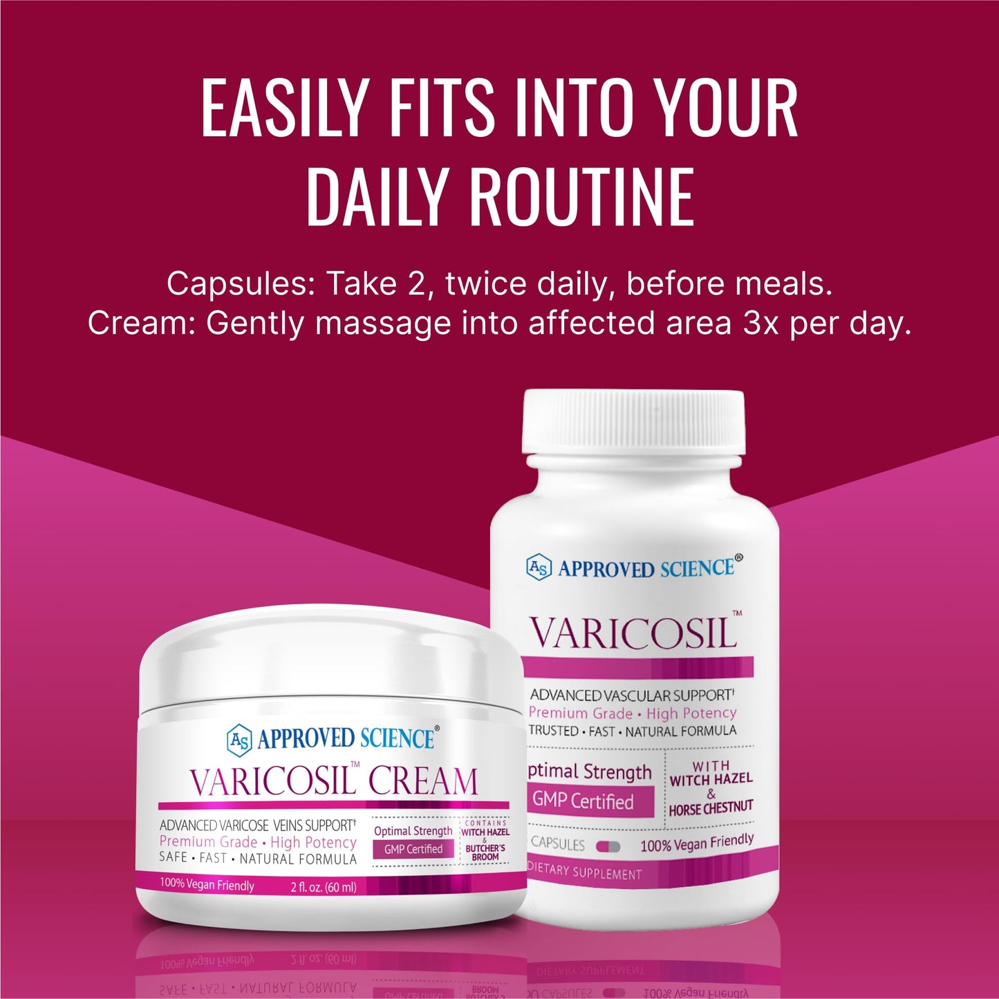 Approved Science Varicosil Varicose Veins Support Supplement Capsule 45 Capsules