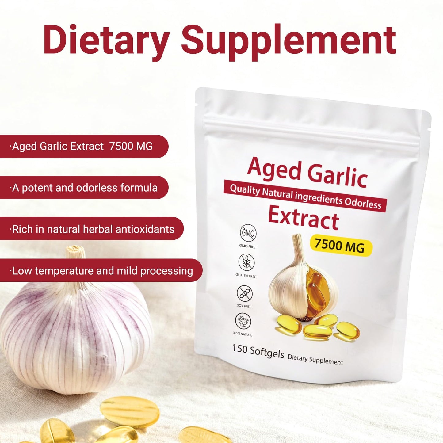 Dgtkayi Aged Garlic Extract Softgels 150 Count