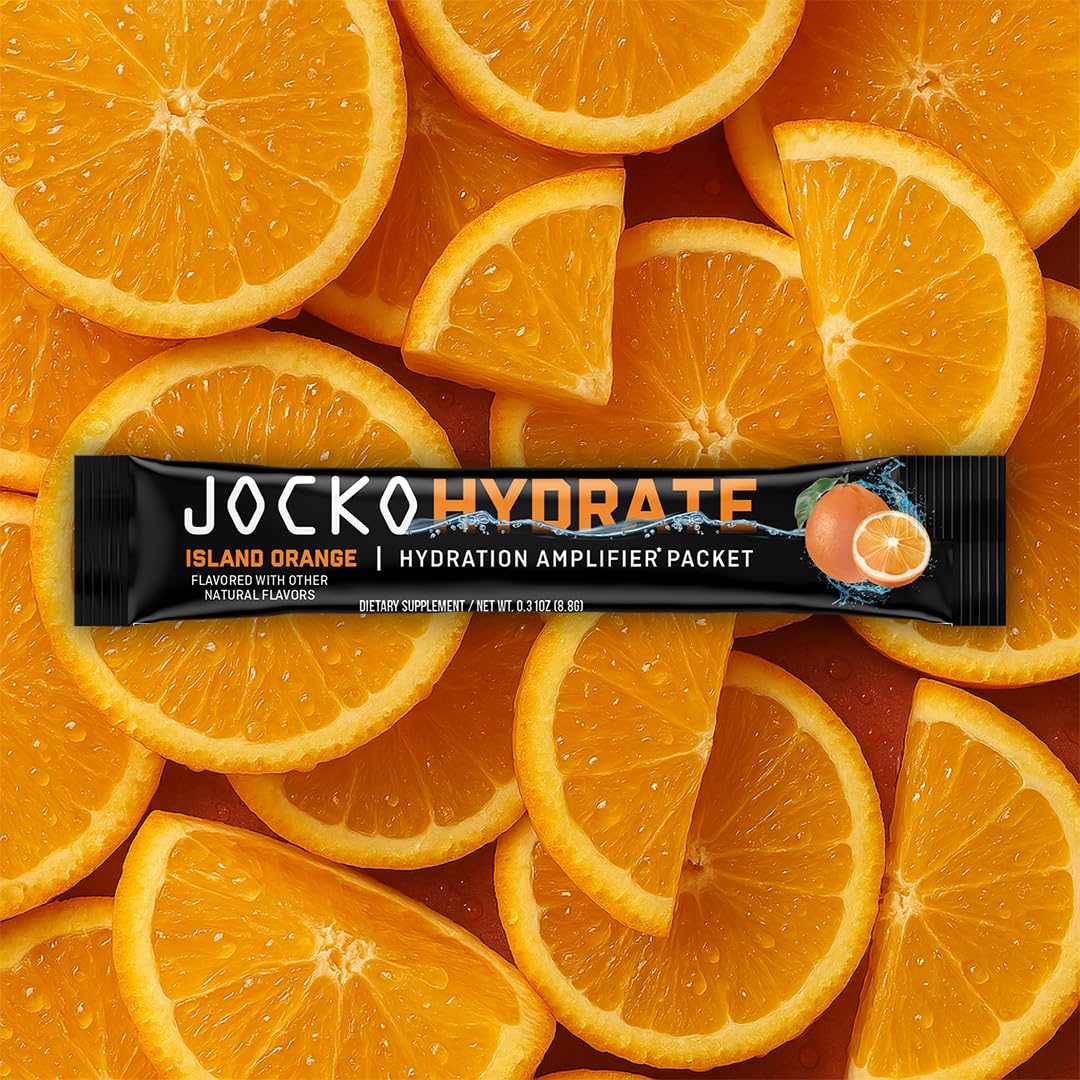 Jocko Fuel Hydrate Electrolytes Powder Packets Low Sugar - Hydration Amplifier Packets for Recovery, Dehydration, & Exercise - with Vitamins B6, B12 & C, 16 Packets