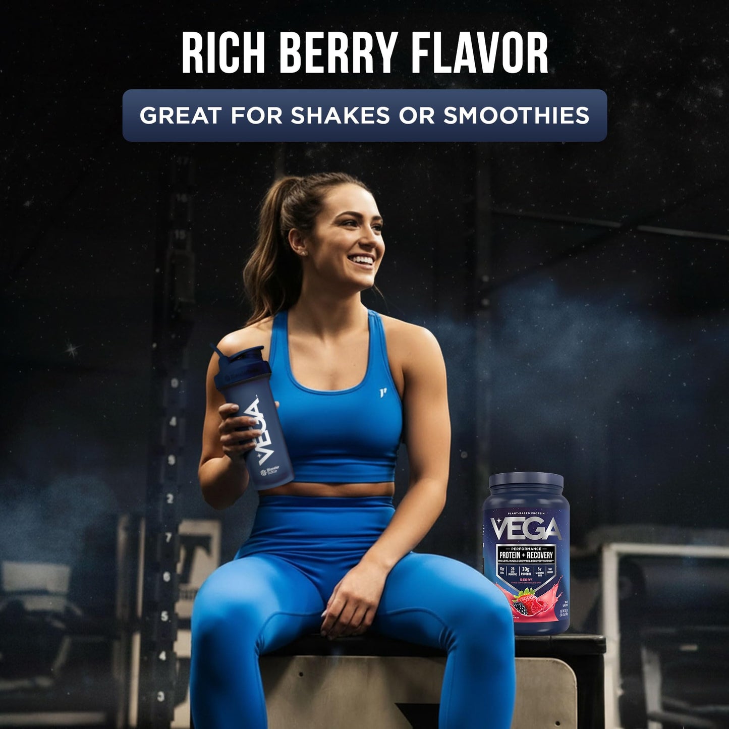 Vega Protein + Recovery Powder, Berry, 28.8 oz