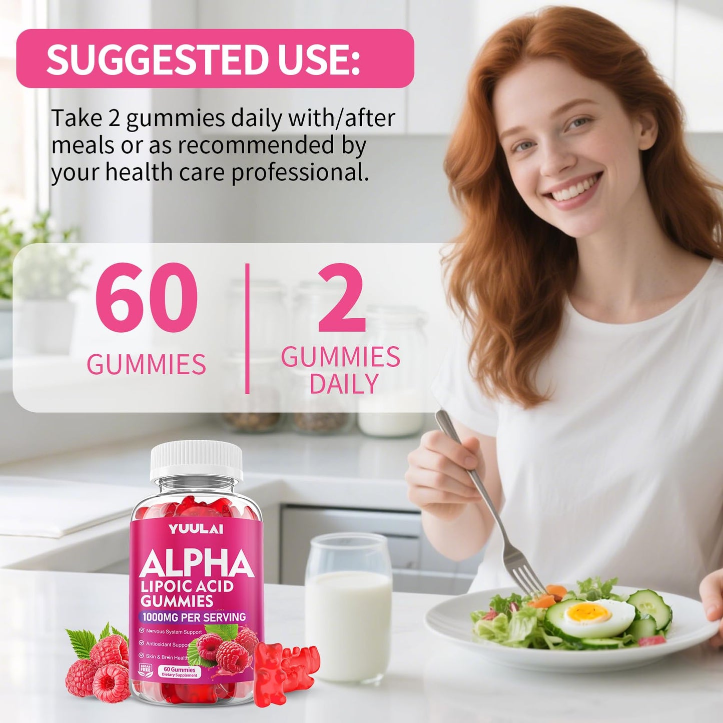 YUULAI Alpha Lipoic Acid Gummies 60 Count
