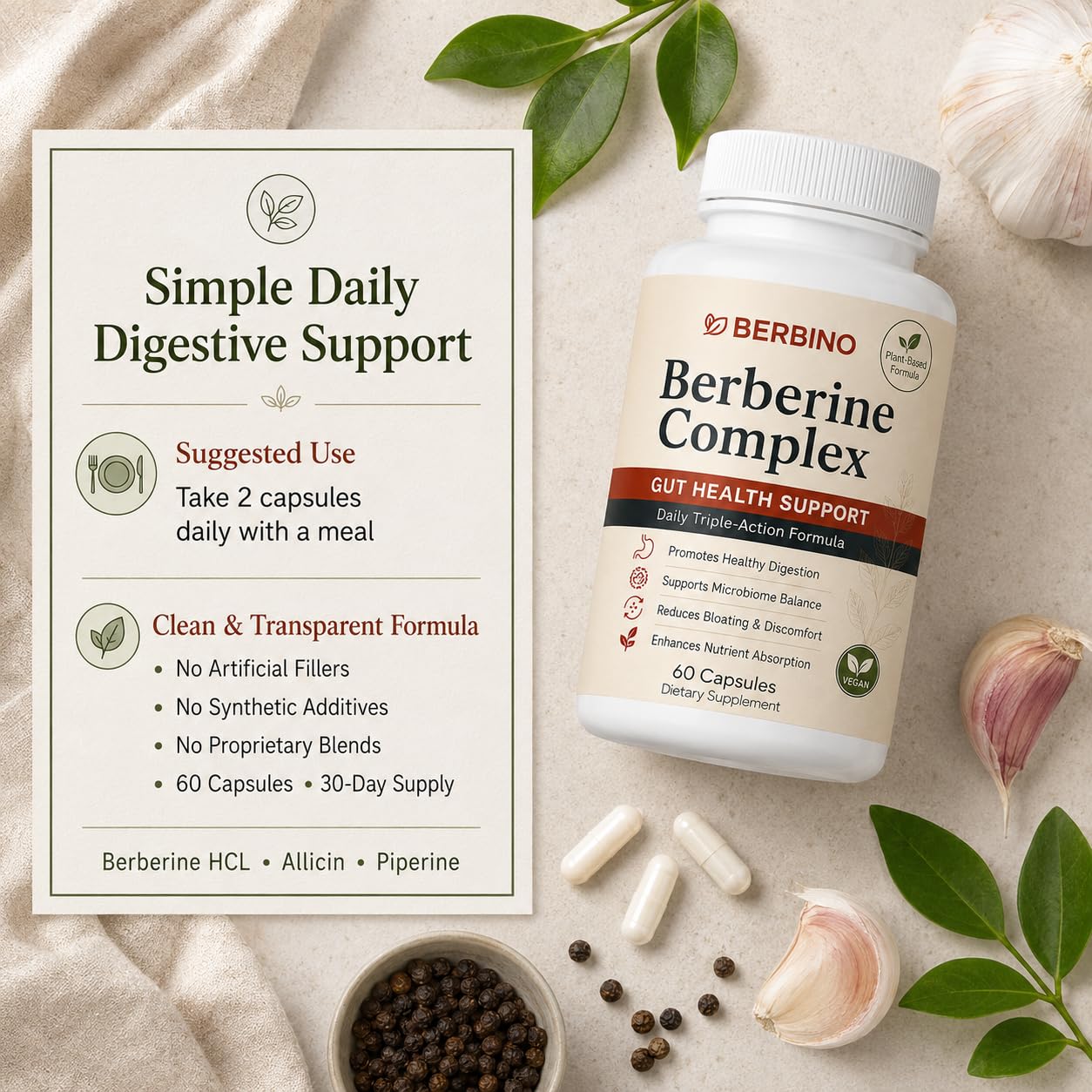 Awjsde Berbino Berberine Complex Capsules, 60 Capsules