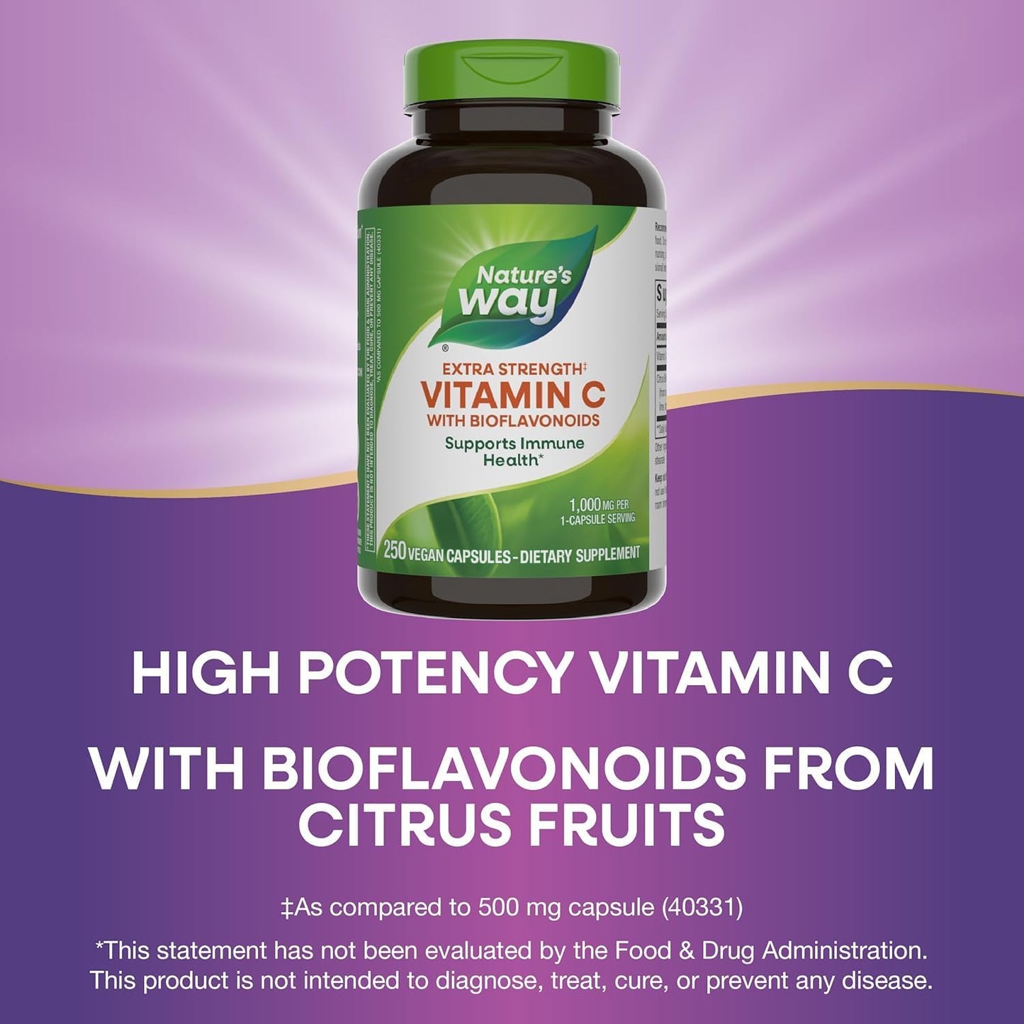 Nature's Way Extra Strength Vitamin C with Bioflavonoids Capsules, 500
