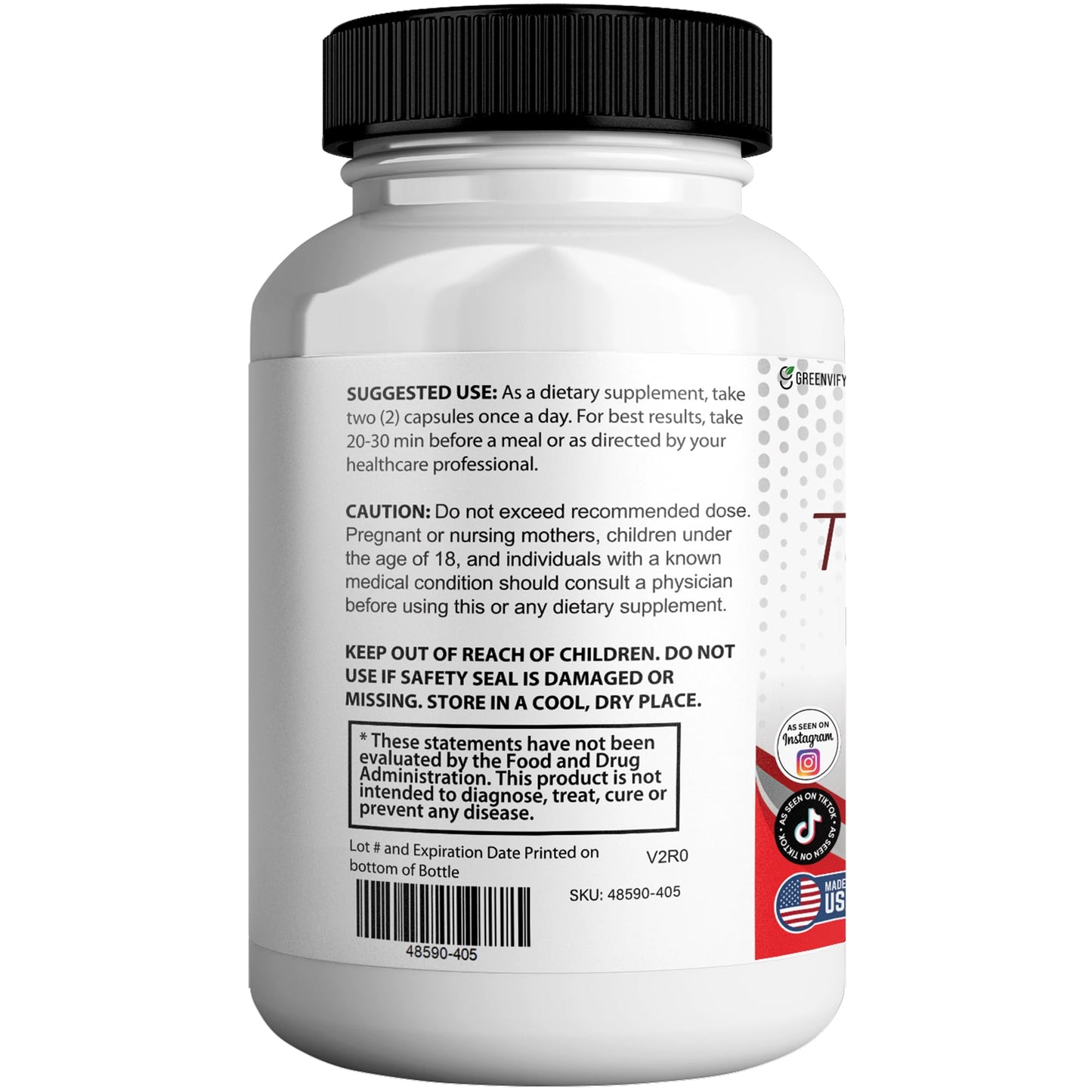 GREENVIFY Tonix Alpha+ Max T-Booster Supplement, 60 Capsules