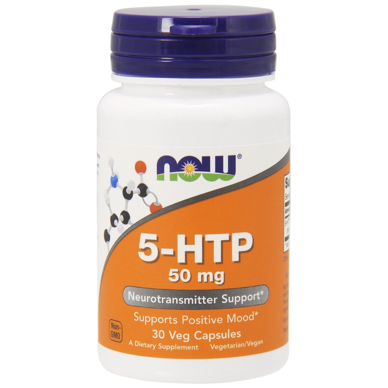 NOW Foods 5-HTP 50 mg Veg Capsules, 90 Capsules