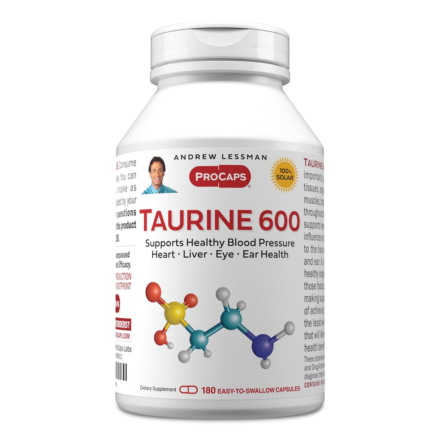 ANDREW LESSMAN Taurine 600-180 Capsules 180 Count