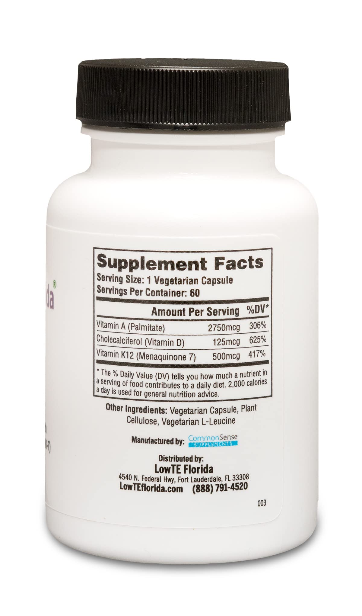LowTE Florida ADK 5 Multivitamin Capsules, 60 Count