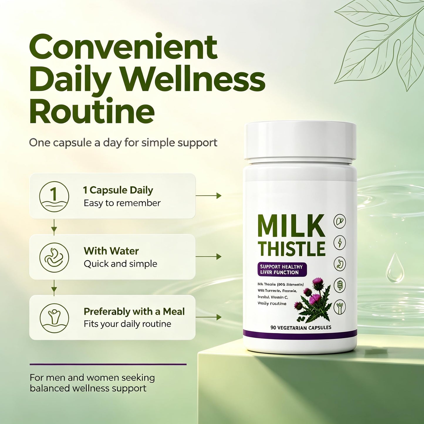 BLOUM Milk Thistle Supplement Capsule 90 Count