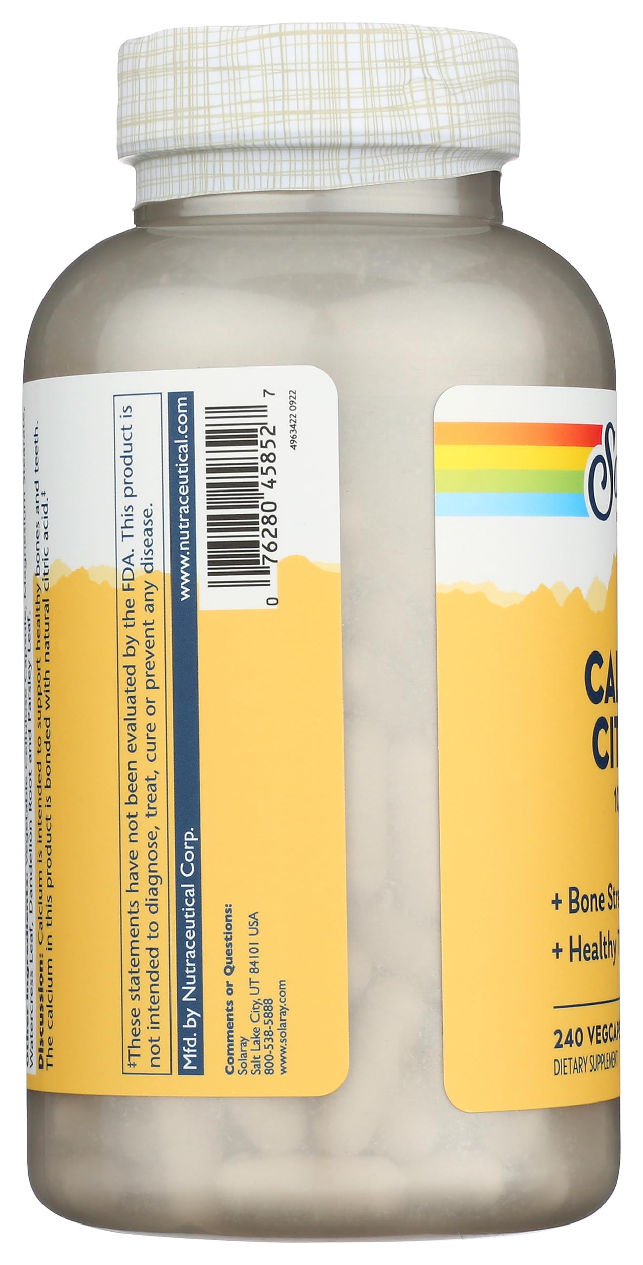SOLARAY Calcium Citrate Capsule, 240