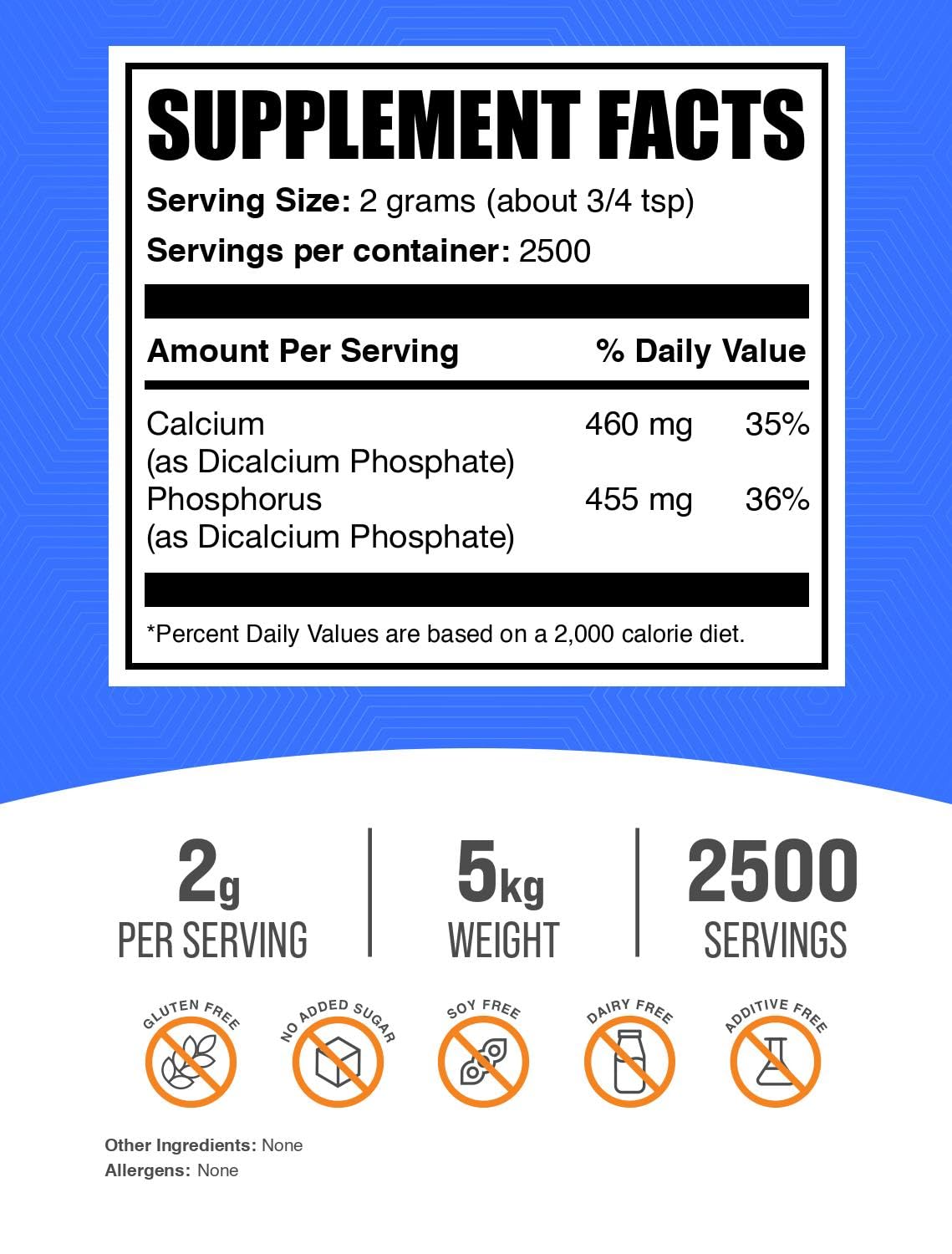BulkSupplements Dicalcium Phosphate Powder, 176.37 oz