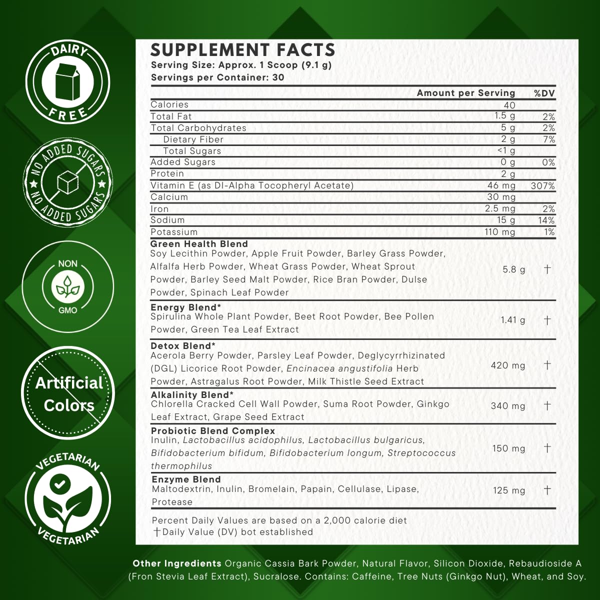 Morning Medic Super Greens Powder, 9.6 oz
