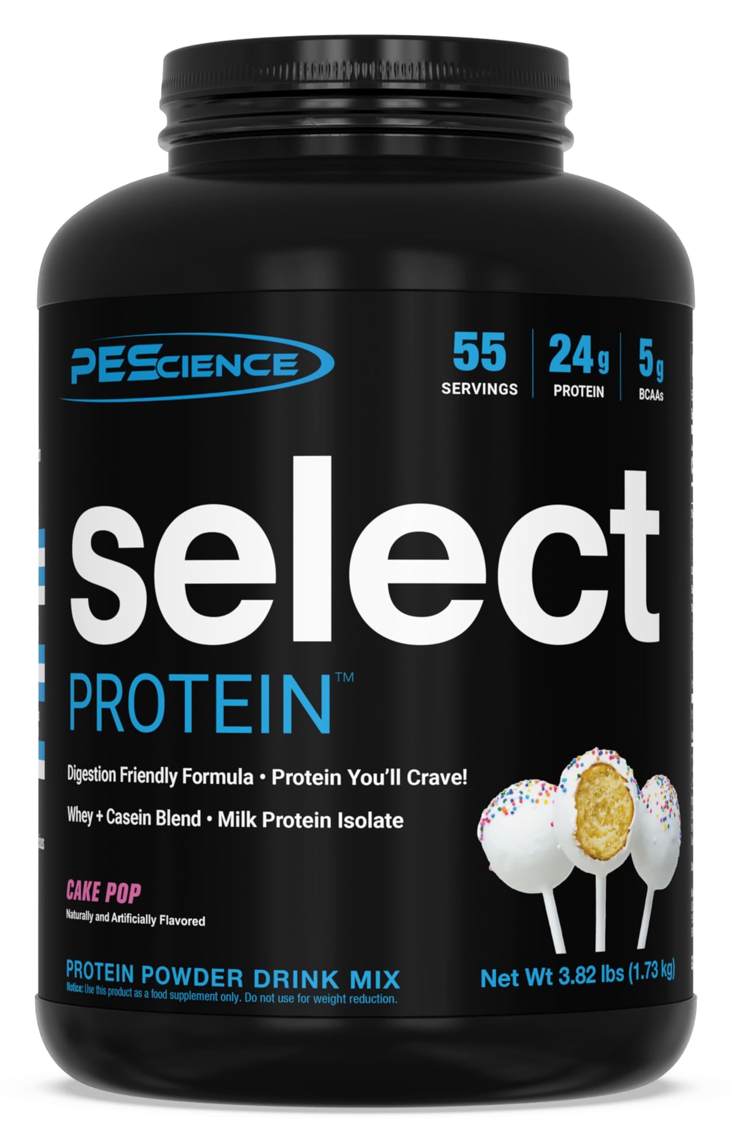 PEScience Select Protein Powder, Whey and Casein Blend, Cake Pop Flavor, 55 Servings