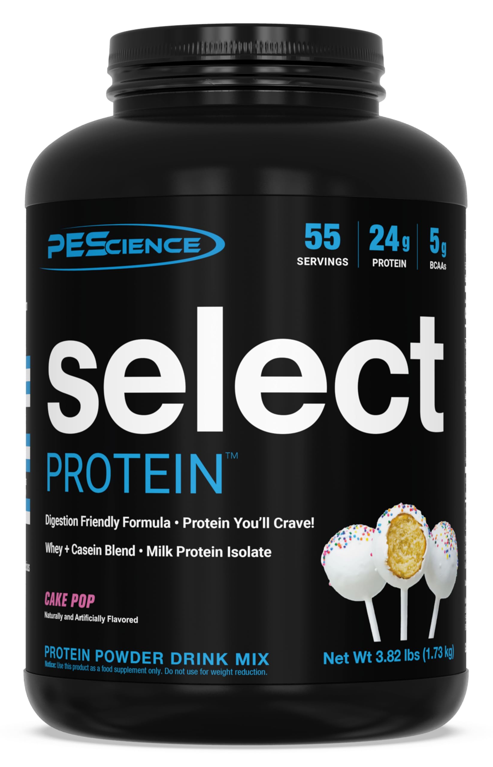 PEScience Select Protein Powder, Whey and Casein Blend, Cake Pop Flavor, 55 Servings