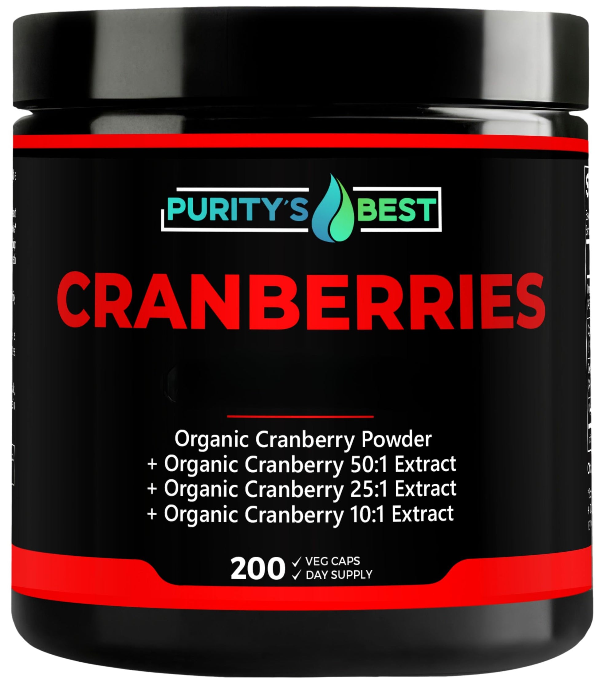 Purity`s Best Cranberries Organic Cranberry Extract Veggie Caps 200