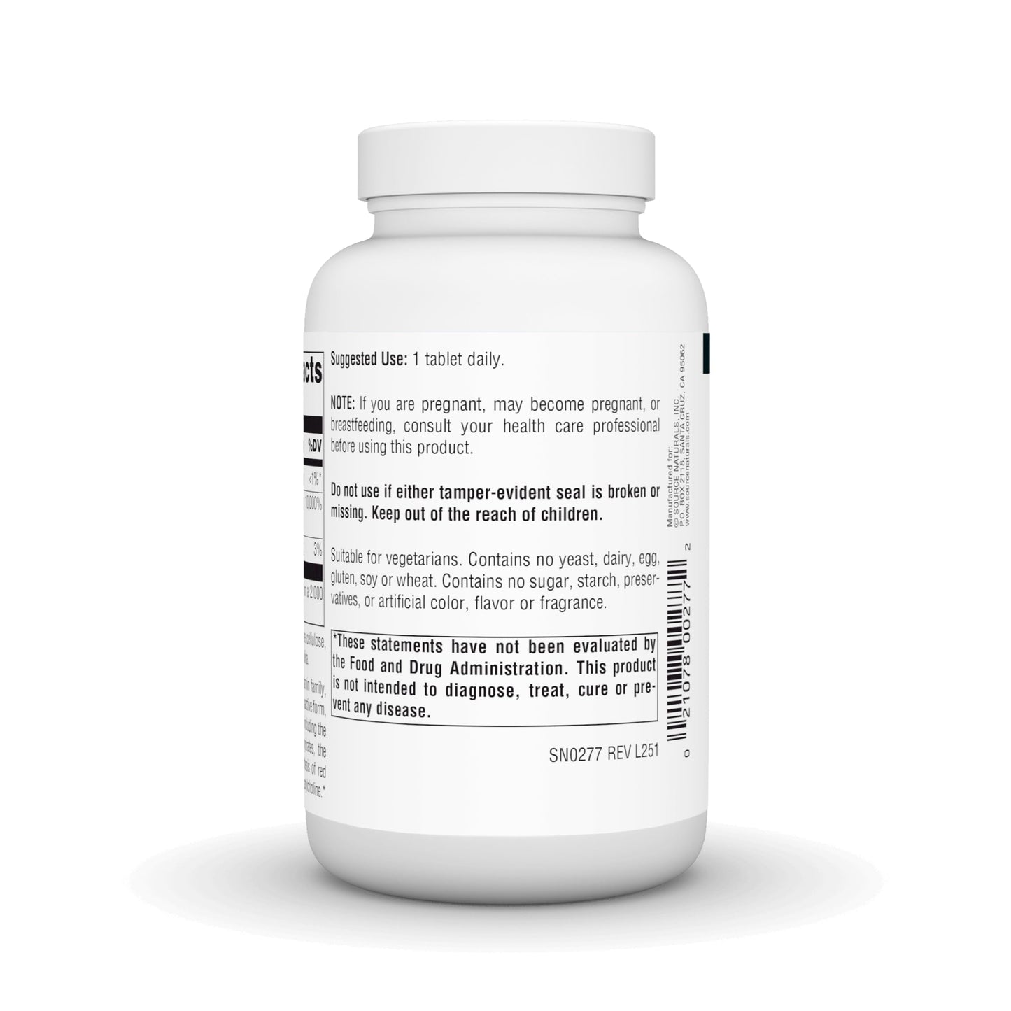 Source Naturals Pantothenic Acid, Vitamin B-5 Dietary Supplement 500 mg Tablet, 100 Tablets