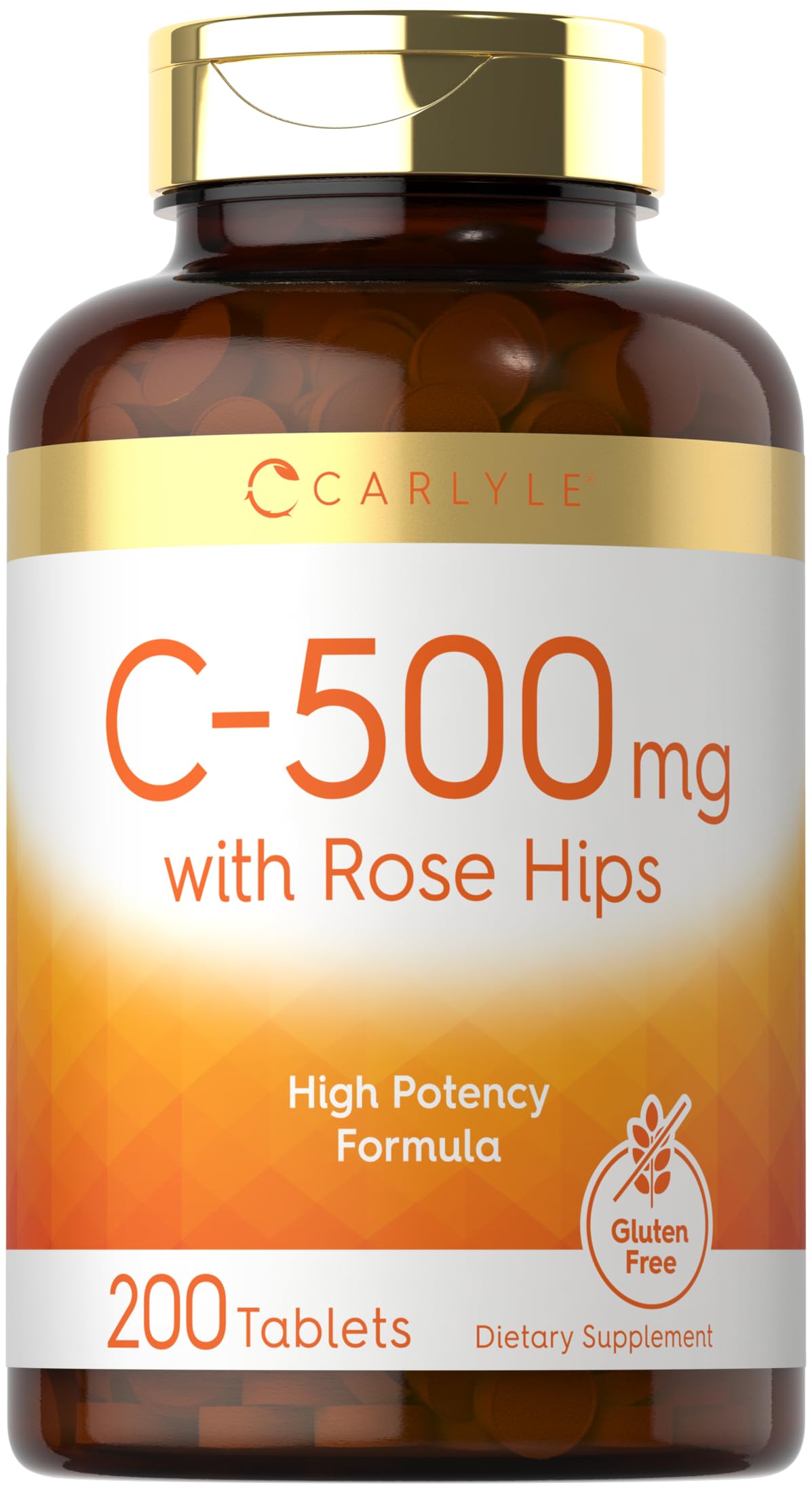 Carlyle Vitamin C 500mg with Rose Hips Tablet, 200 Tablets