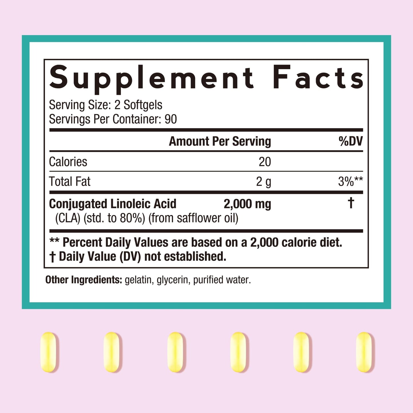 Doctor's Recipes CLA Supplements 2000mg Softgels 180 Count