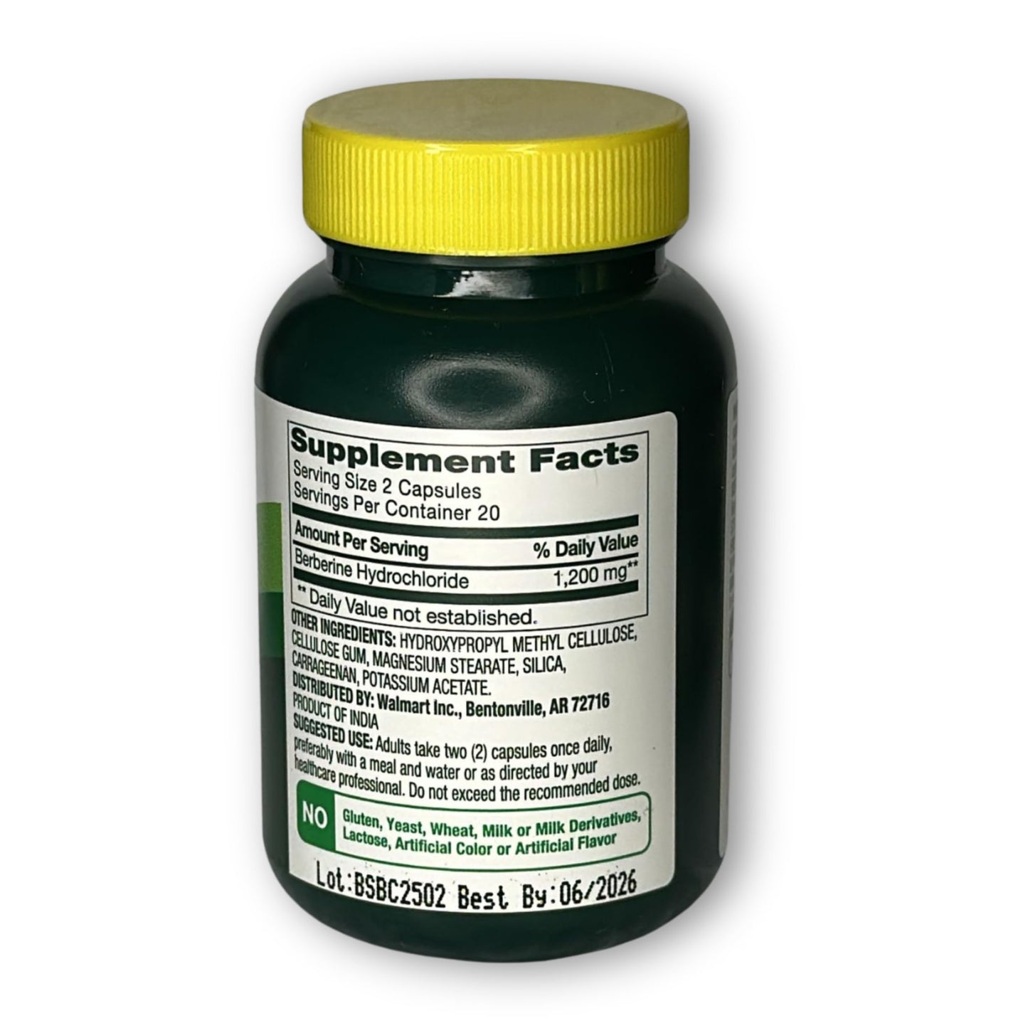 Fusion Shop Store Berberine Metabolism Support Capsule 40 Count
