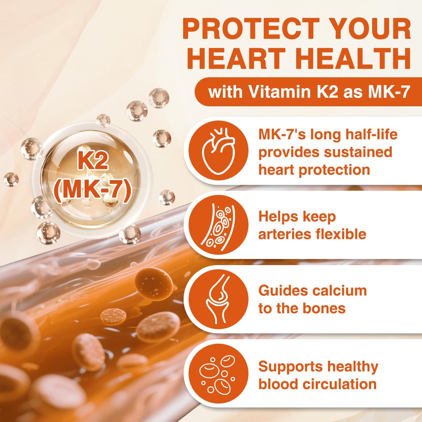 ZEBORA Vitamin D3 K2, 10,000 IU D3 & 100mg K2 Capsules, 120 Count