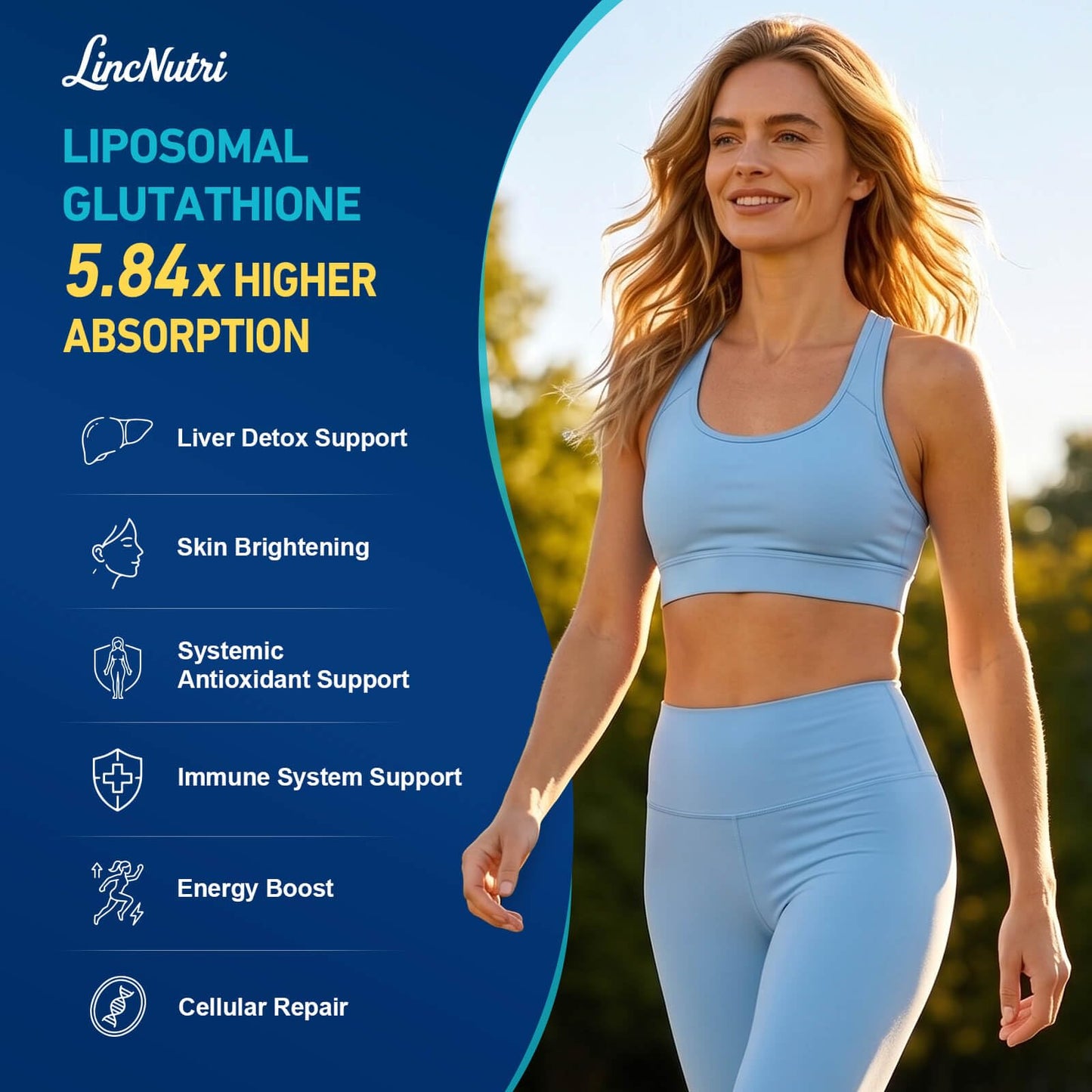 LincNutri Liposomal Glutathione for Women 60 Capsules