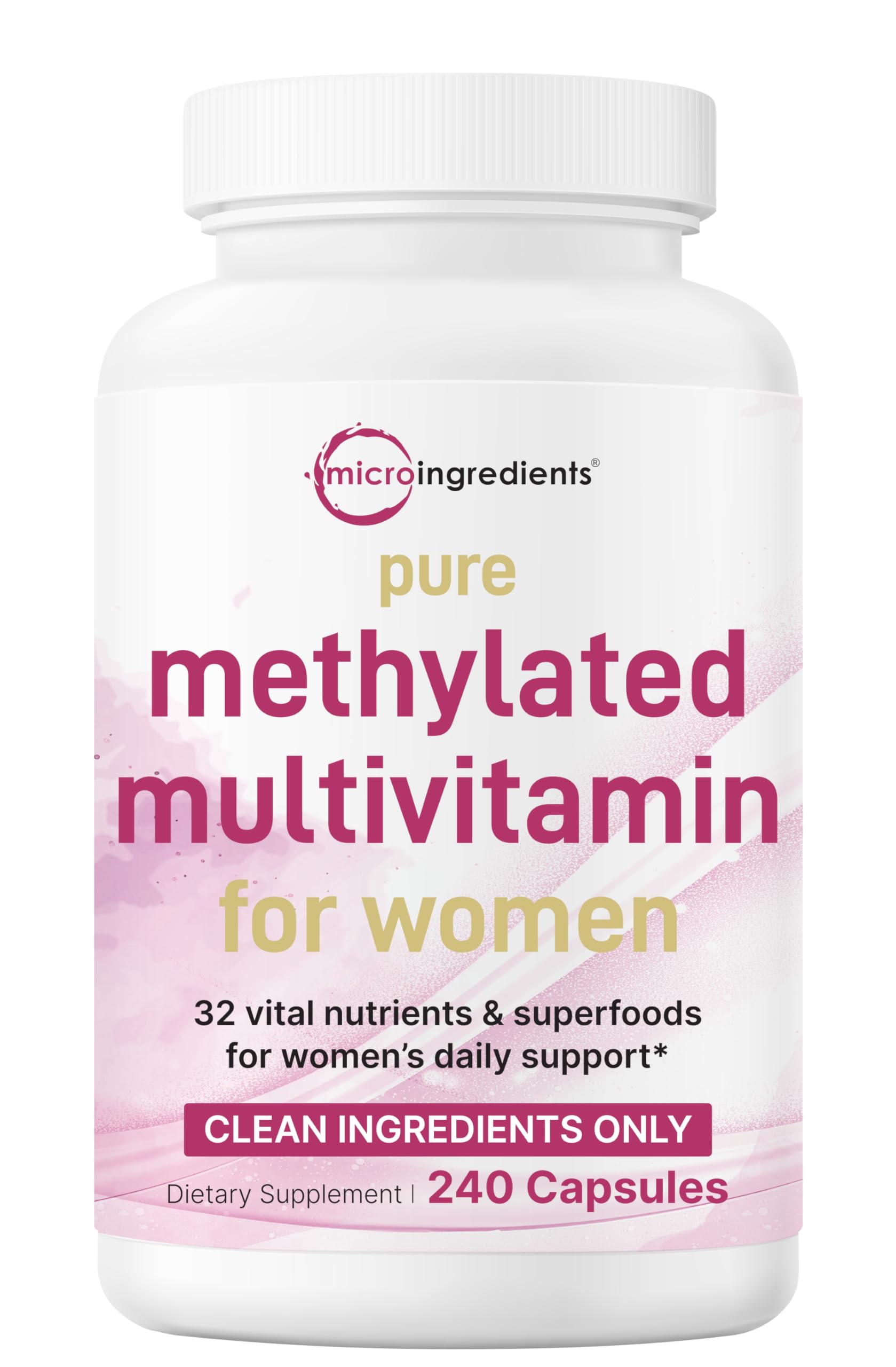 Micro Ingredients Pure Methylated Multivitamin for Women, 240 Capsules