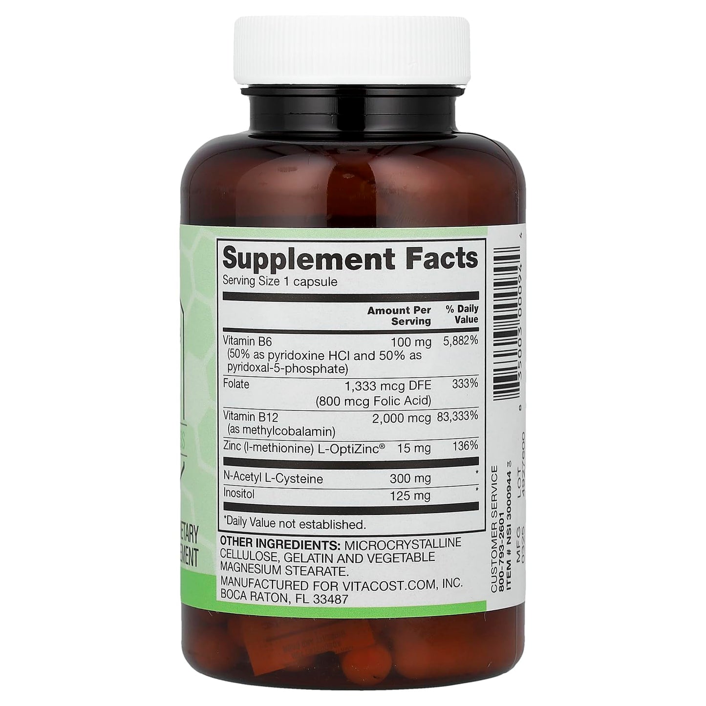 Vitacost Synergy® Homocysteine Formula 60 Capsules