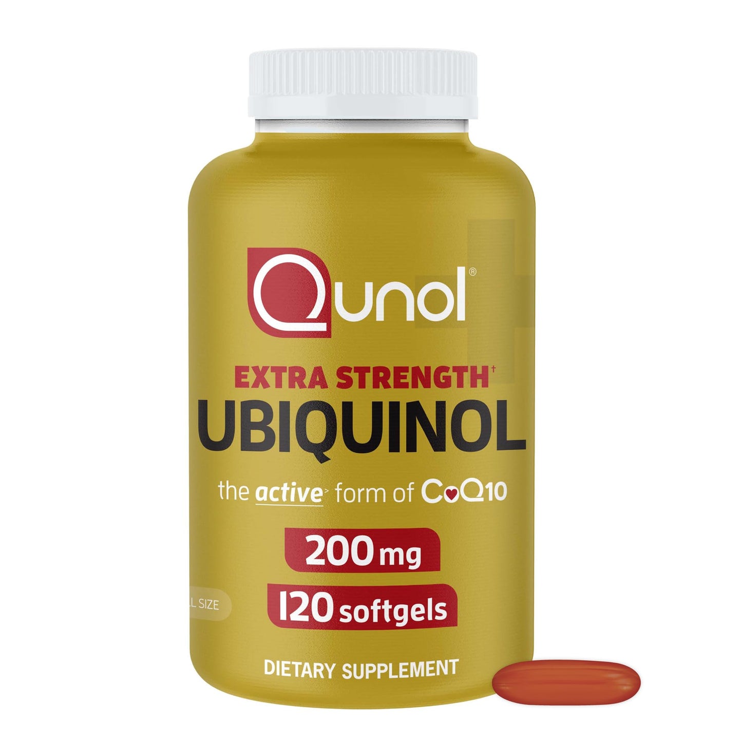 Qunol Ubiquinol CoQ10 200mg Softgels, 120 Count
