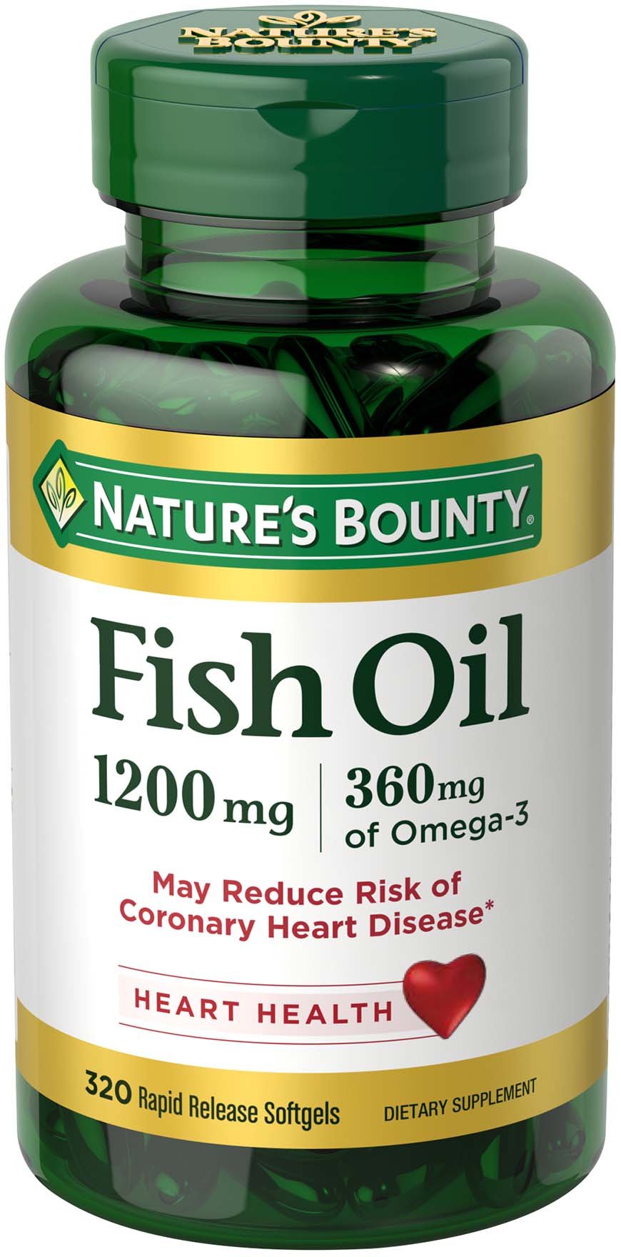 Nature's Bounty Fish Oil Rapid Release Softgels 320 Count