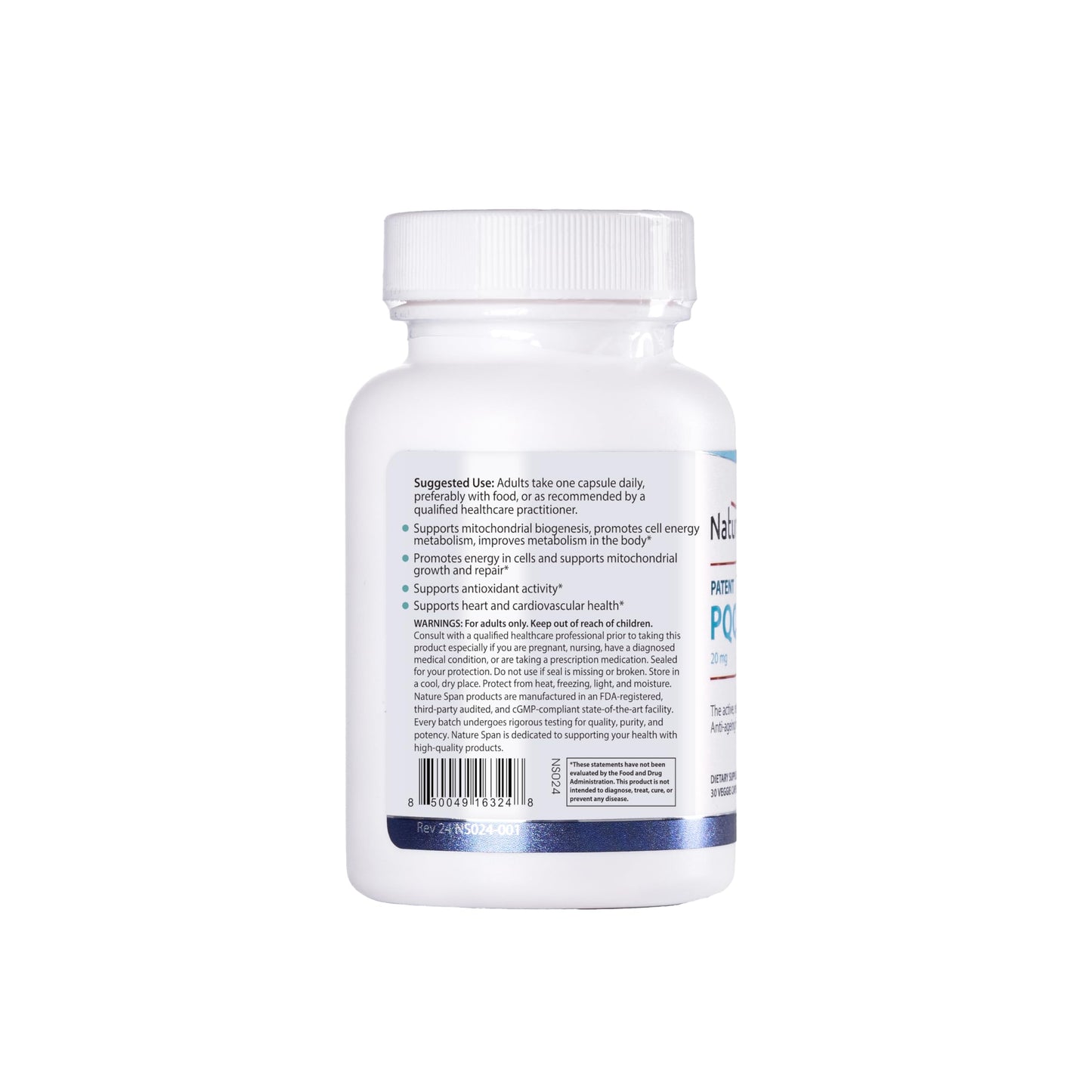 NATURESPAN Super Coenzyme-200 mg UBIQUINOL CoQ10 with 20mg PQQ, 30 Capsules