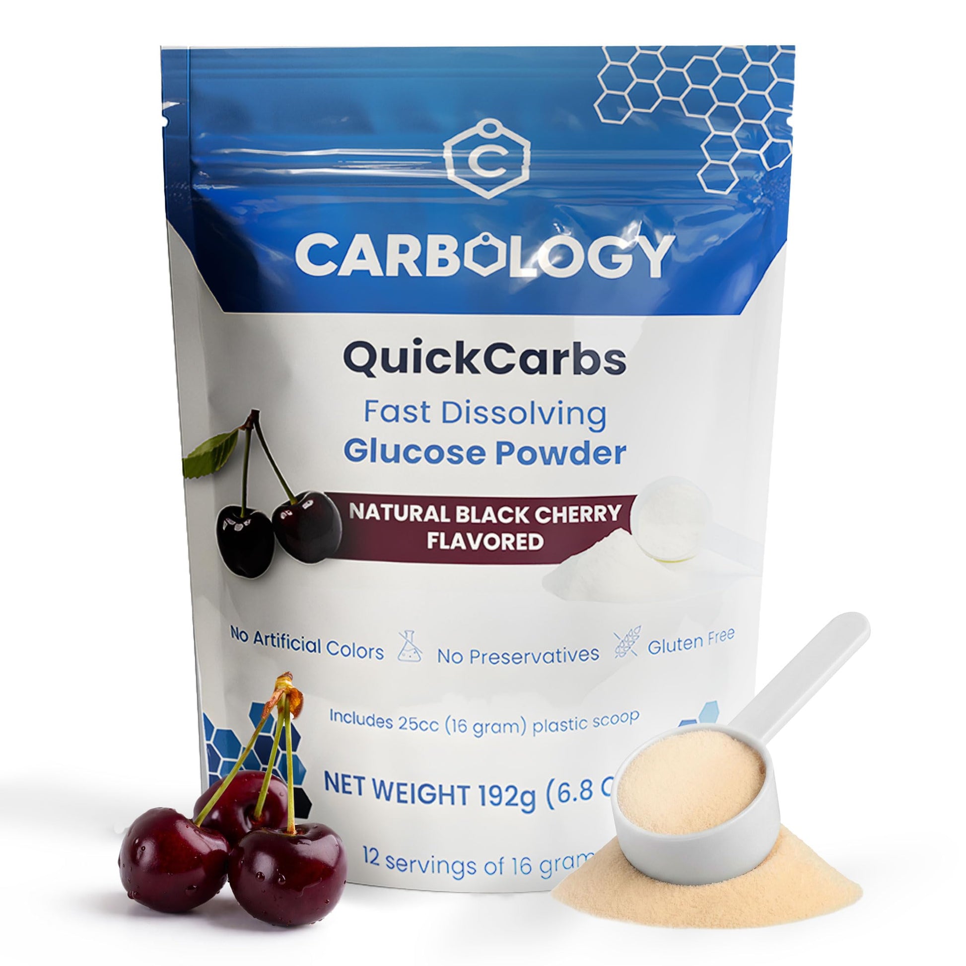 Carbology QuickCarbs Fast-Dissolving Glucose Powder Energy Blend 6.8