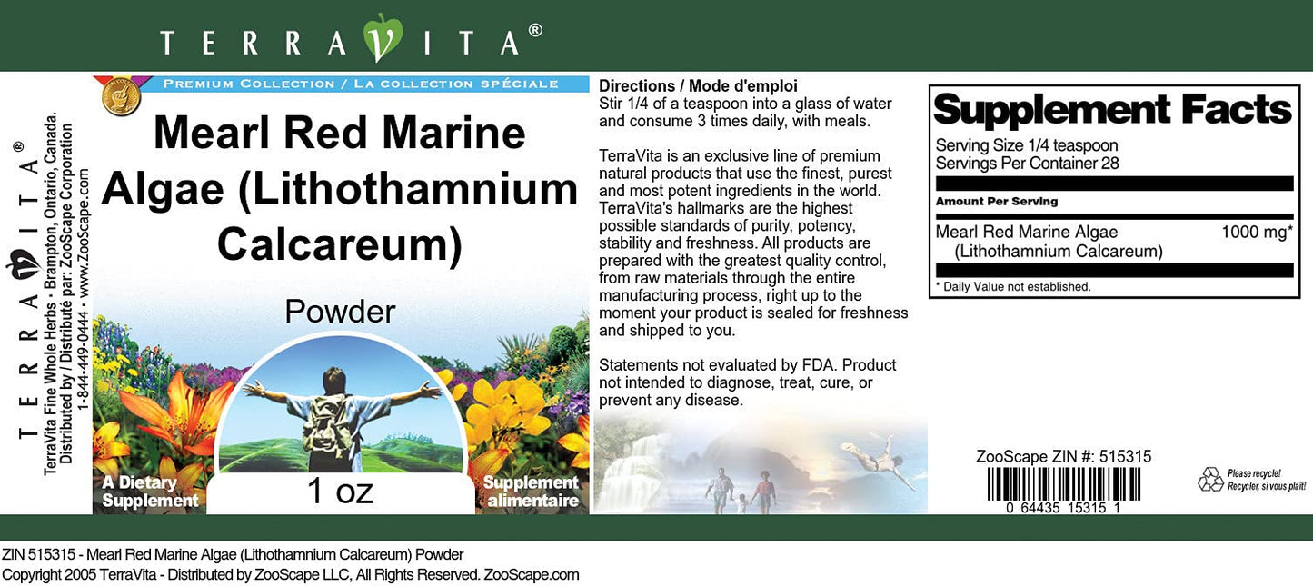 Terravita Mearl Red Marine Algae (Lithothamnium Calcareum) Powder, 3 Pack