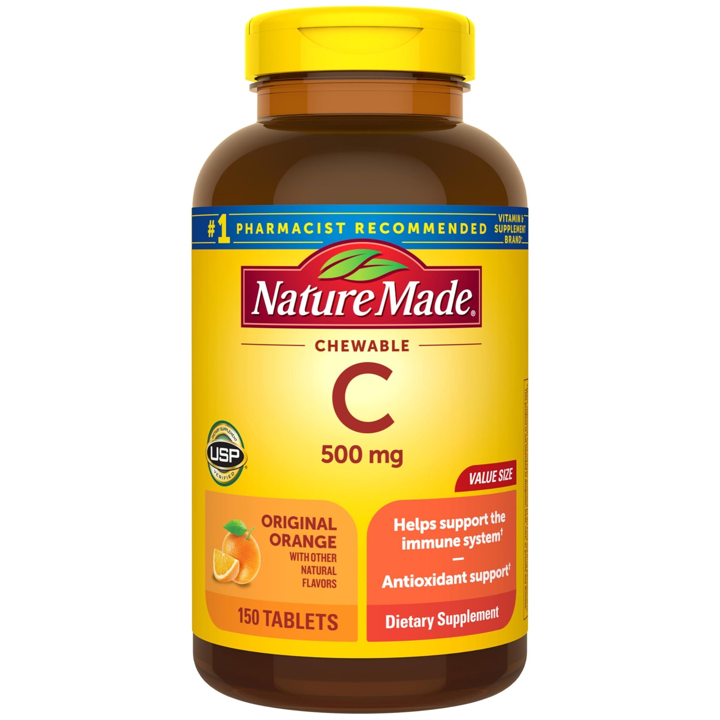 Nature Made Chewable Vitamin C 500 mg, 150 Tablets