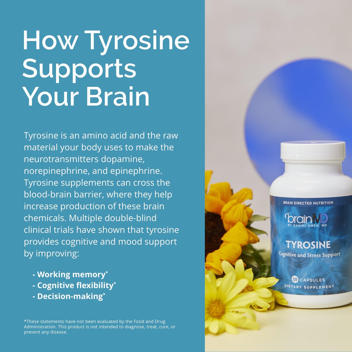 BRAINMD Dr Amen Tyrosine Capsules 120