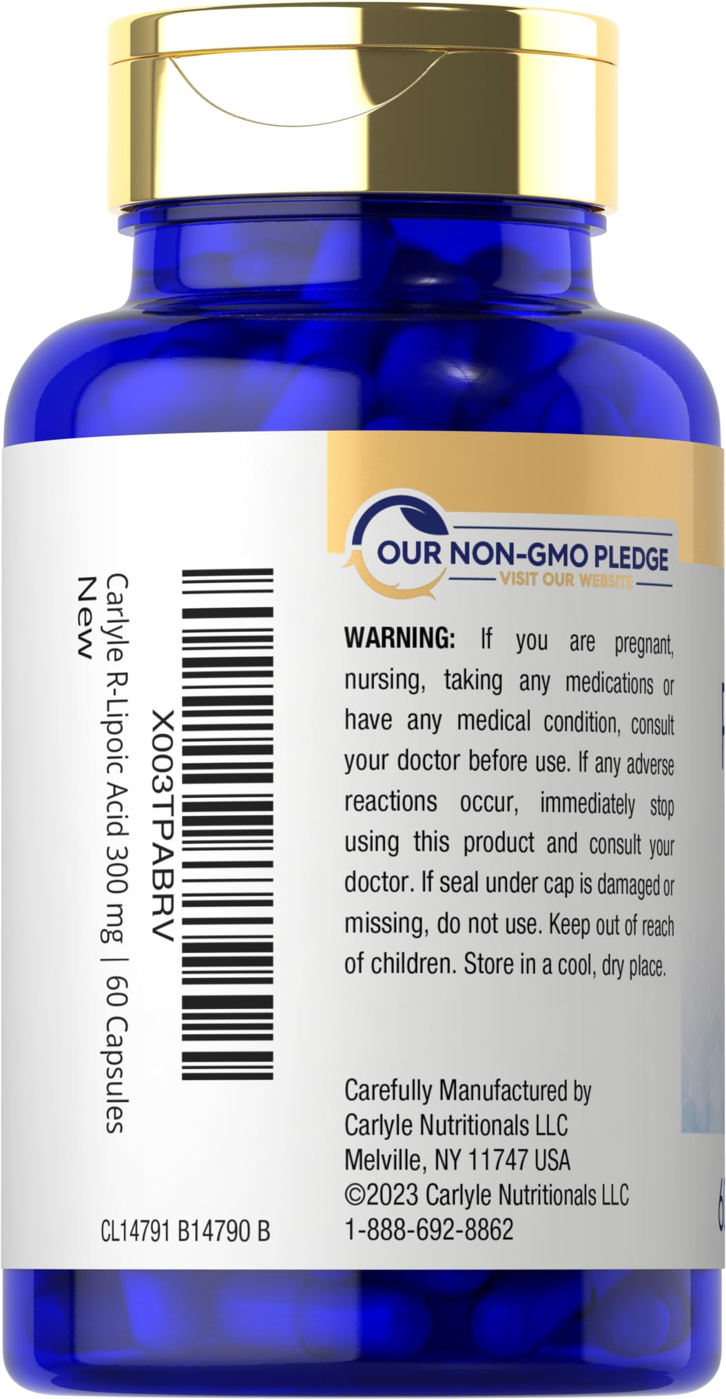 Carlyle R-Lipoic Acid 200mg Capsule, 60 Capsules