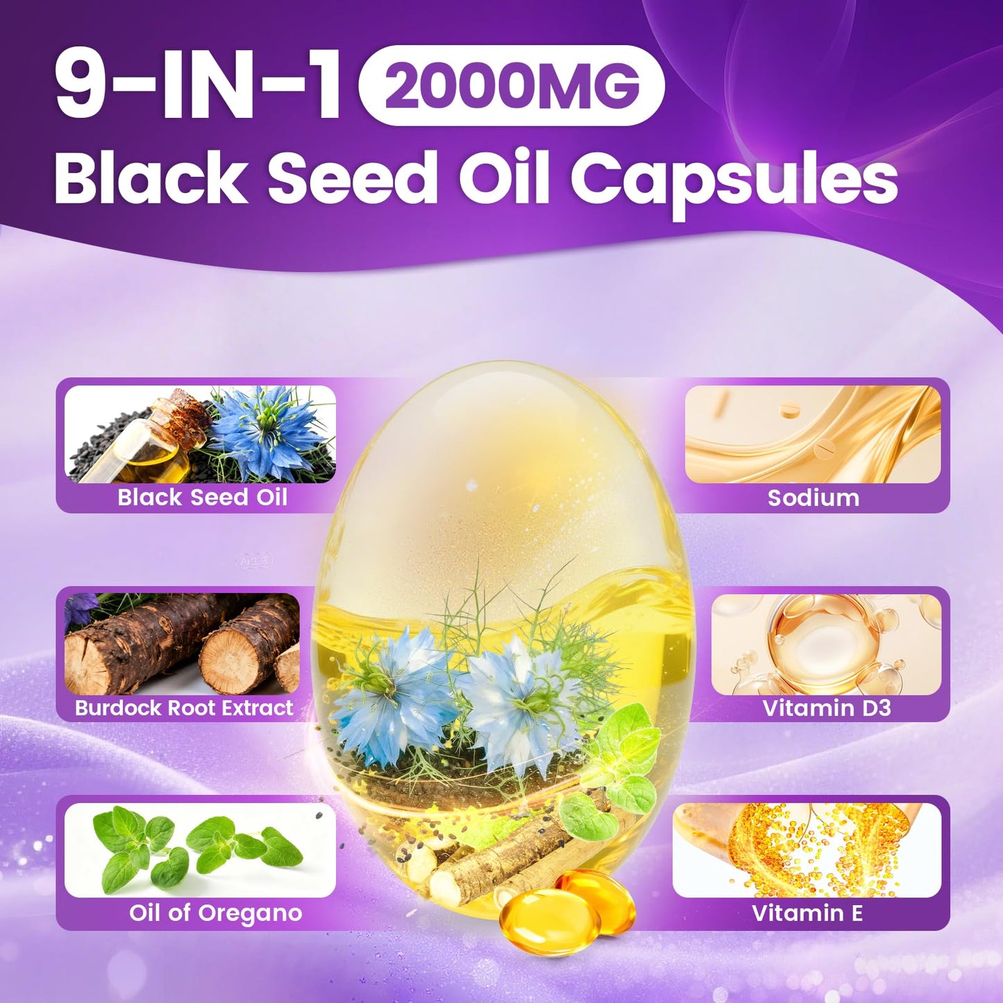 VivoNu Black Seed Oil Softgels 900 Count