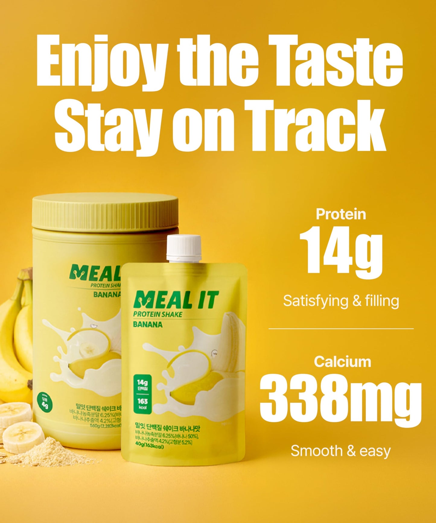 MEAL IT Banana Protein Shake with Oat Crunch & Korean Streusel Crumble Powder, Pack of 7