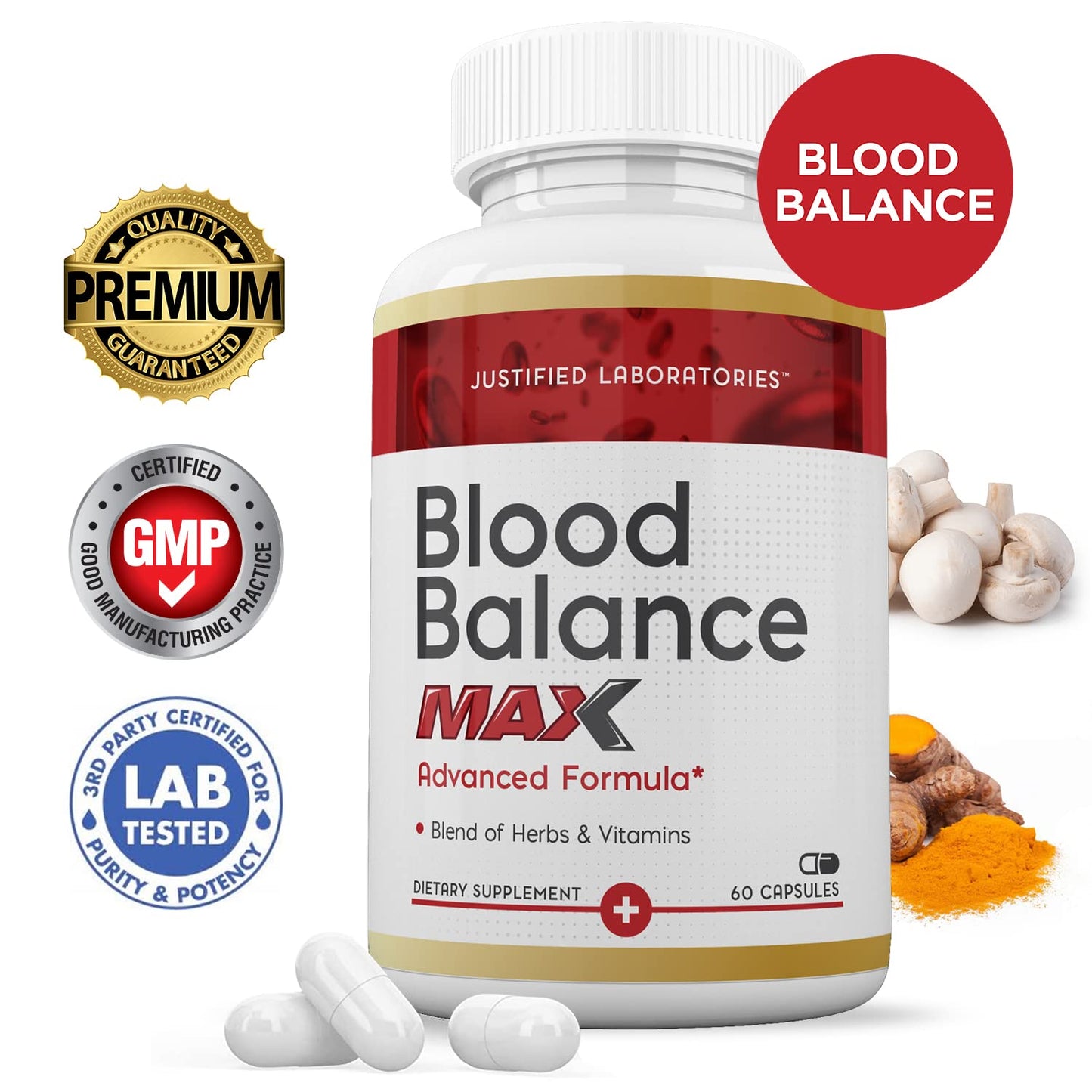 Justified Laboratories Blood Balance Max Capsules 120