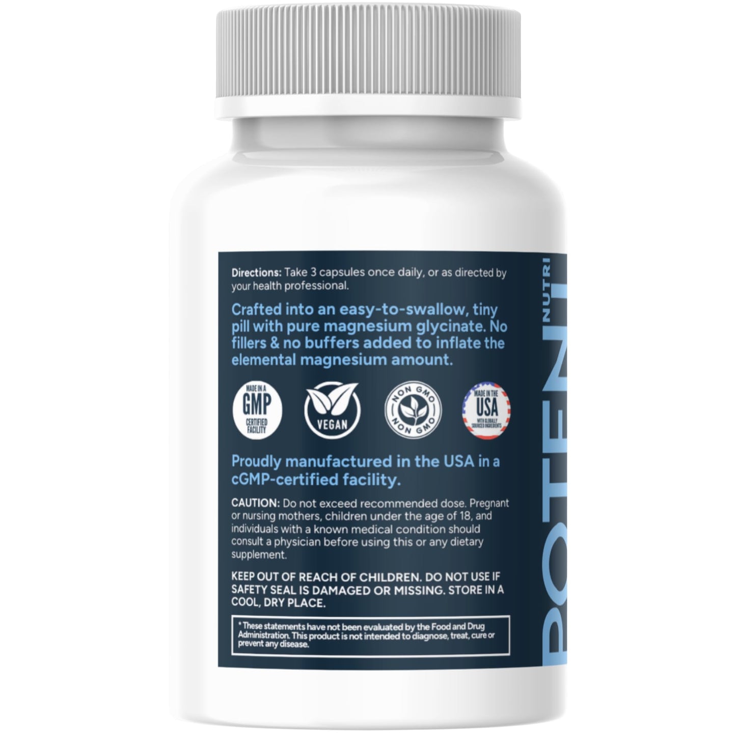Potent Nutri Magnesium Glycinate Capsules 90 Count